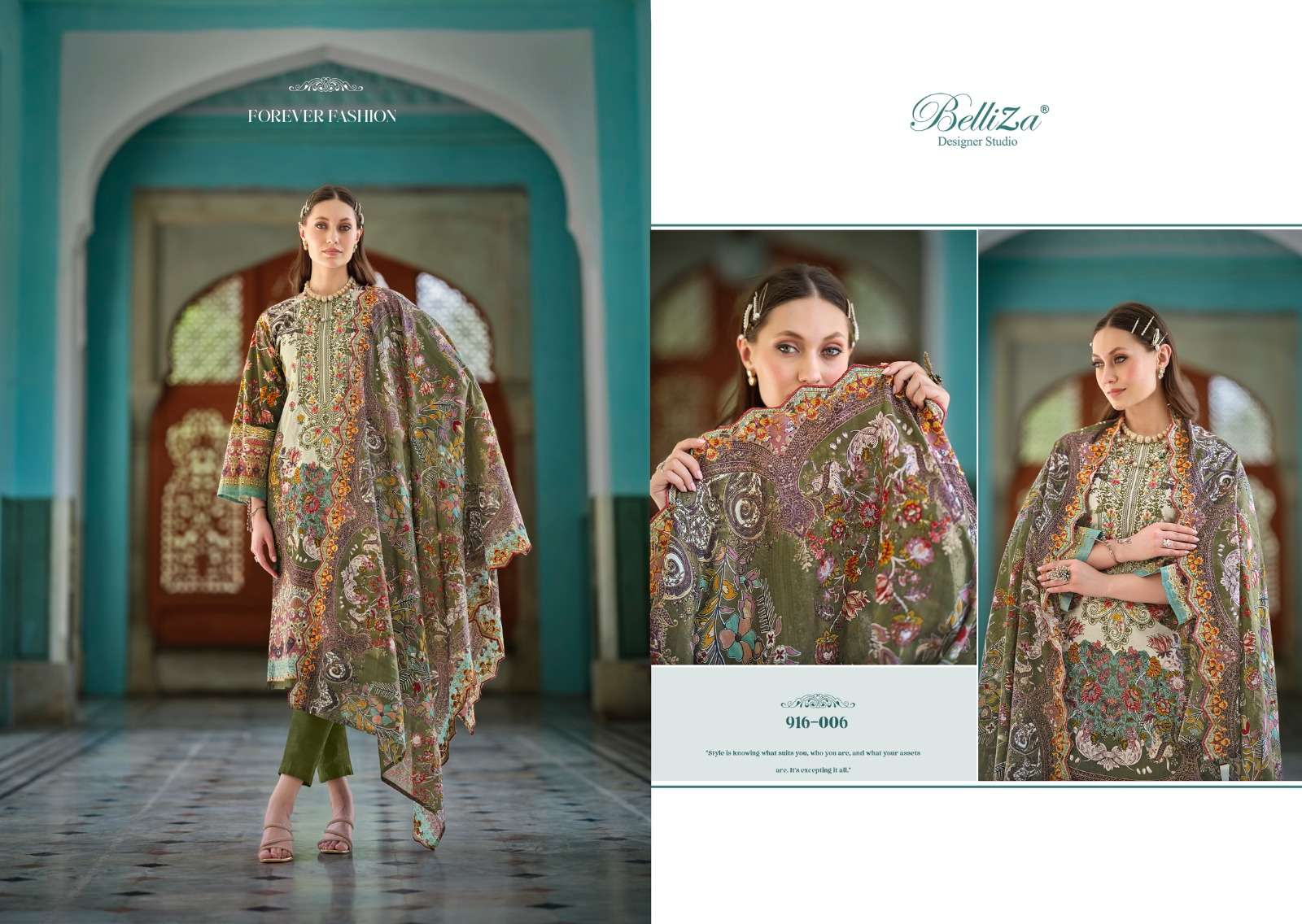 BELLIZA DESIGNER STUDIO GUZARISH VOL 8 COTTON FANCY WORK SALWAR SUIT
