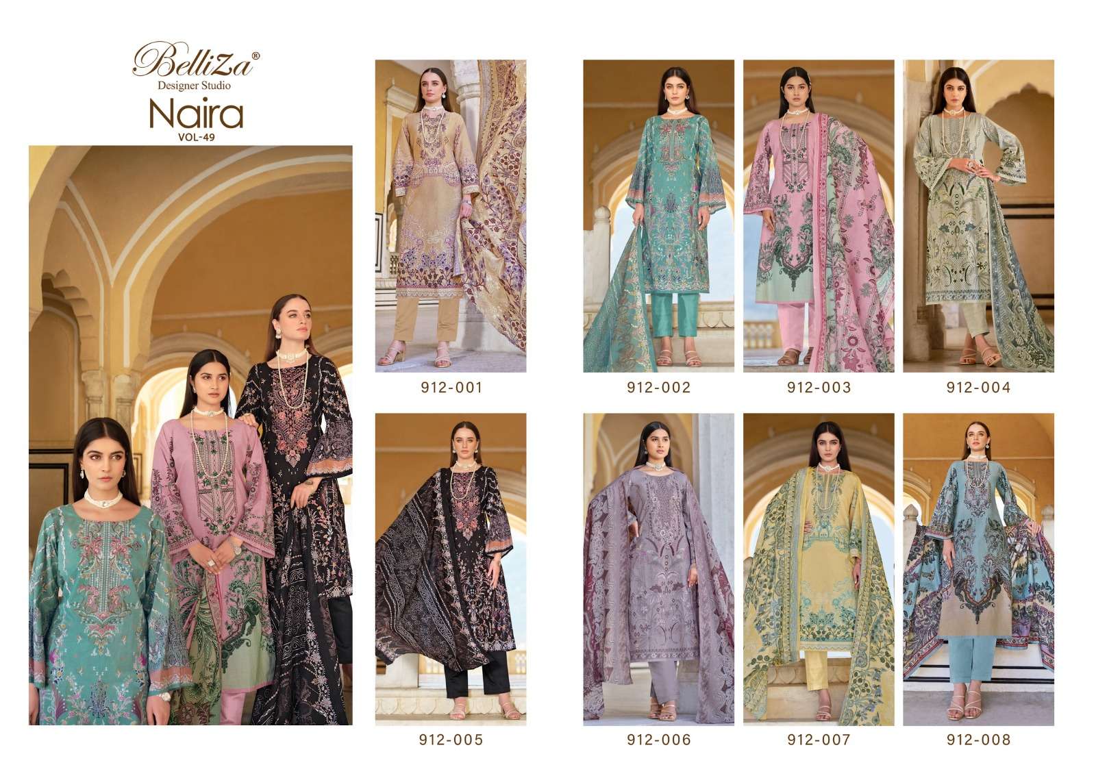 BELLIZA DESIGNER STUDIO NAIRA VOL 49 COTTON DIGITAL PRINT SUIT