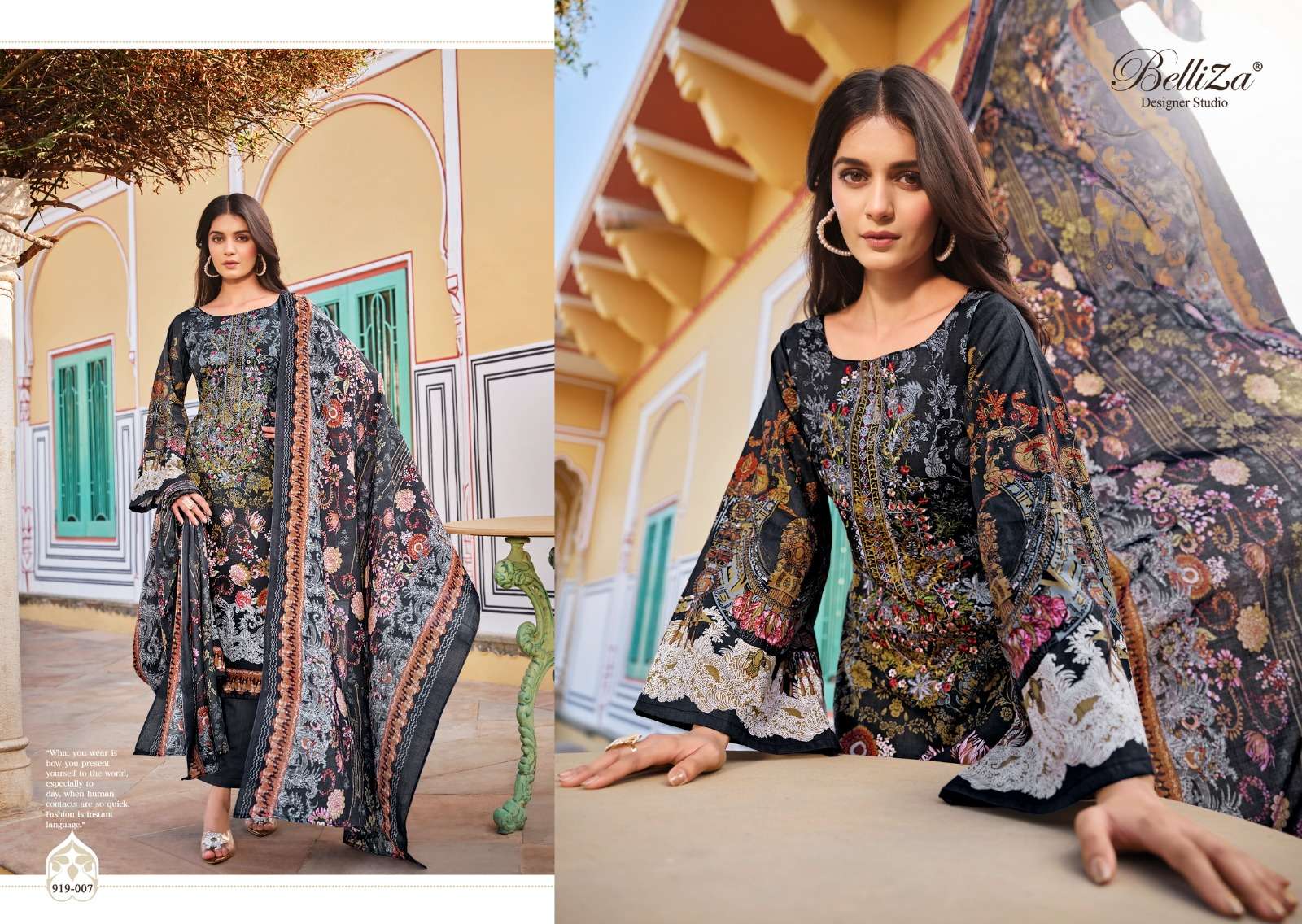 BELLIZA DESIGNER STUDIO NAIRA VOL 52 COTTON FANCY WORK SUIT