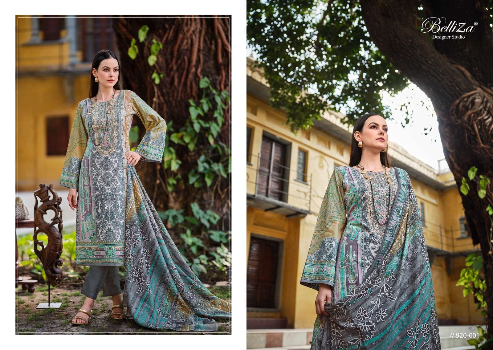 BELLIZA DESIGNER STUDIO NAIRA VOL 53 COTTON FANCY WORK SUIT