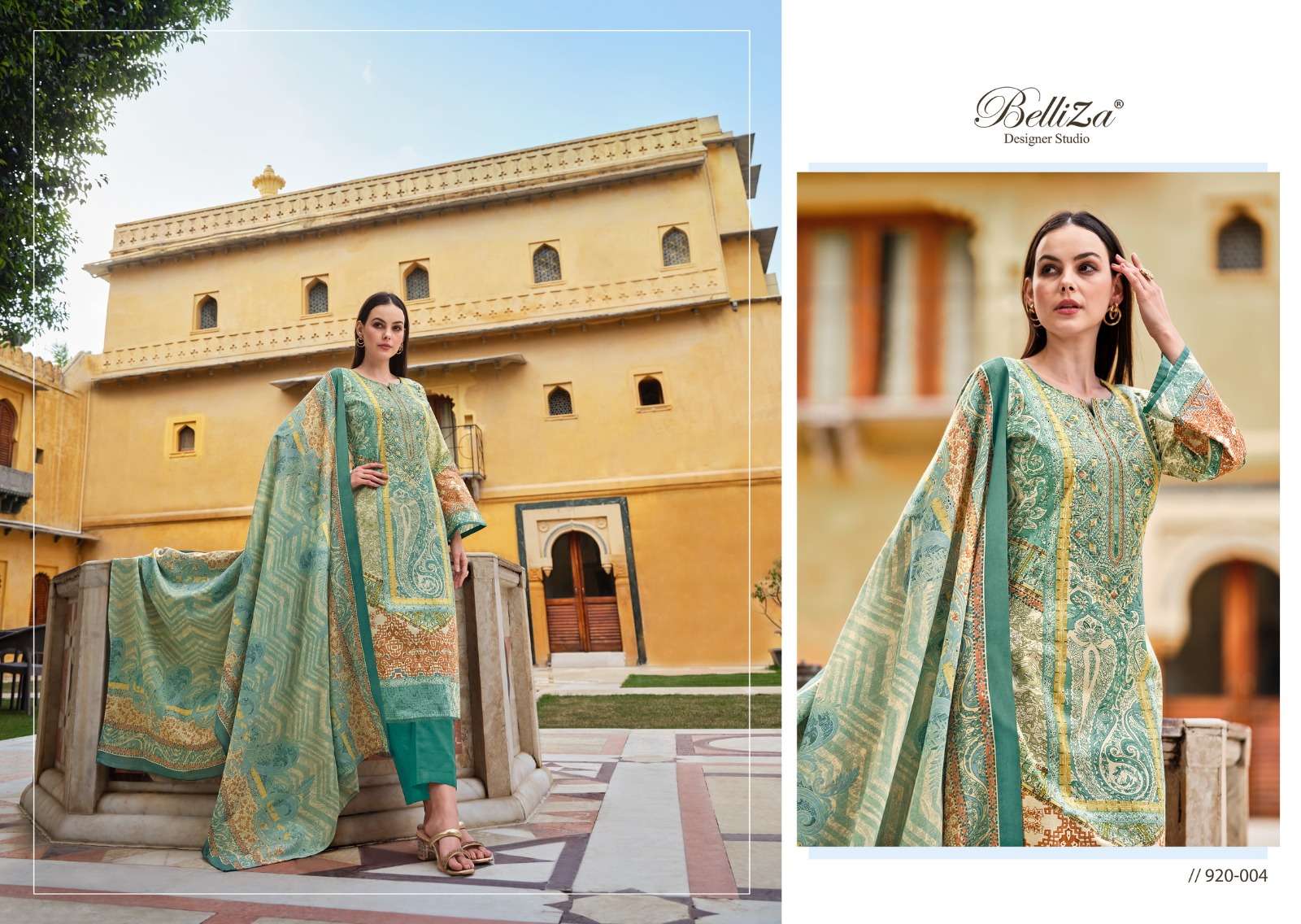BELLIZA DESIGNER STUDIO NAIRA VOL 53 COTTON FANCY WORK SUIT