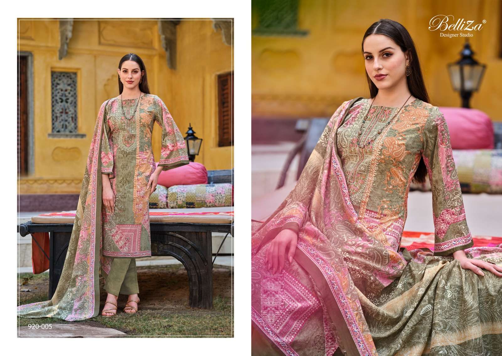 BELLIZA DESIGNER STUDIO NAIRA VOL 53 COTTON FANCY WORK SUIT