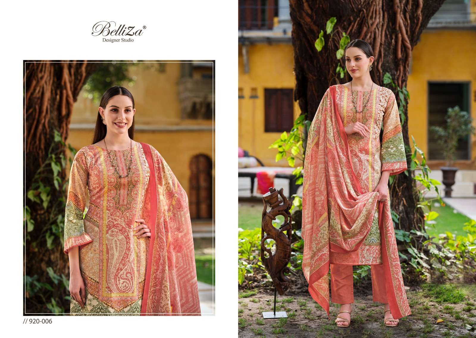 BELLIZA DESIGNER STUDIO NAIRA VOL 53 COTTON FANCY WORK SUIT