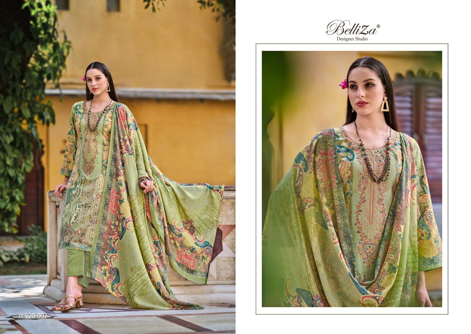 BELLIZA DESIGNER STUDIO NAIRA VOL 53 COTTON FANCY WORK SUIT