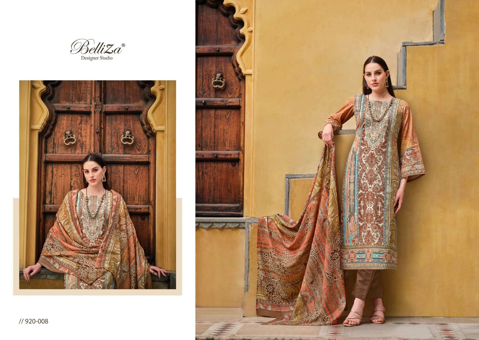 BELLIZA DESIGNER STUDIO NAIRA VOL 53 COTTON FANCY WORK SUIT