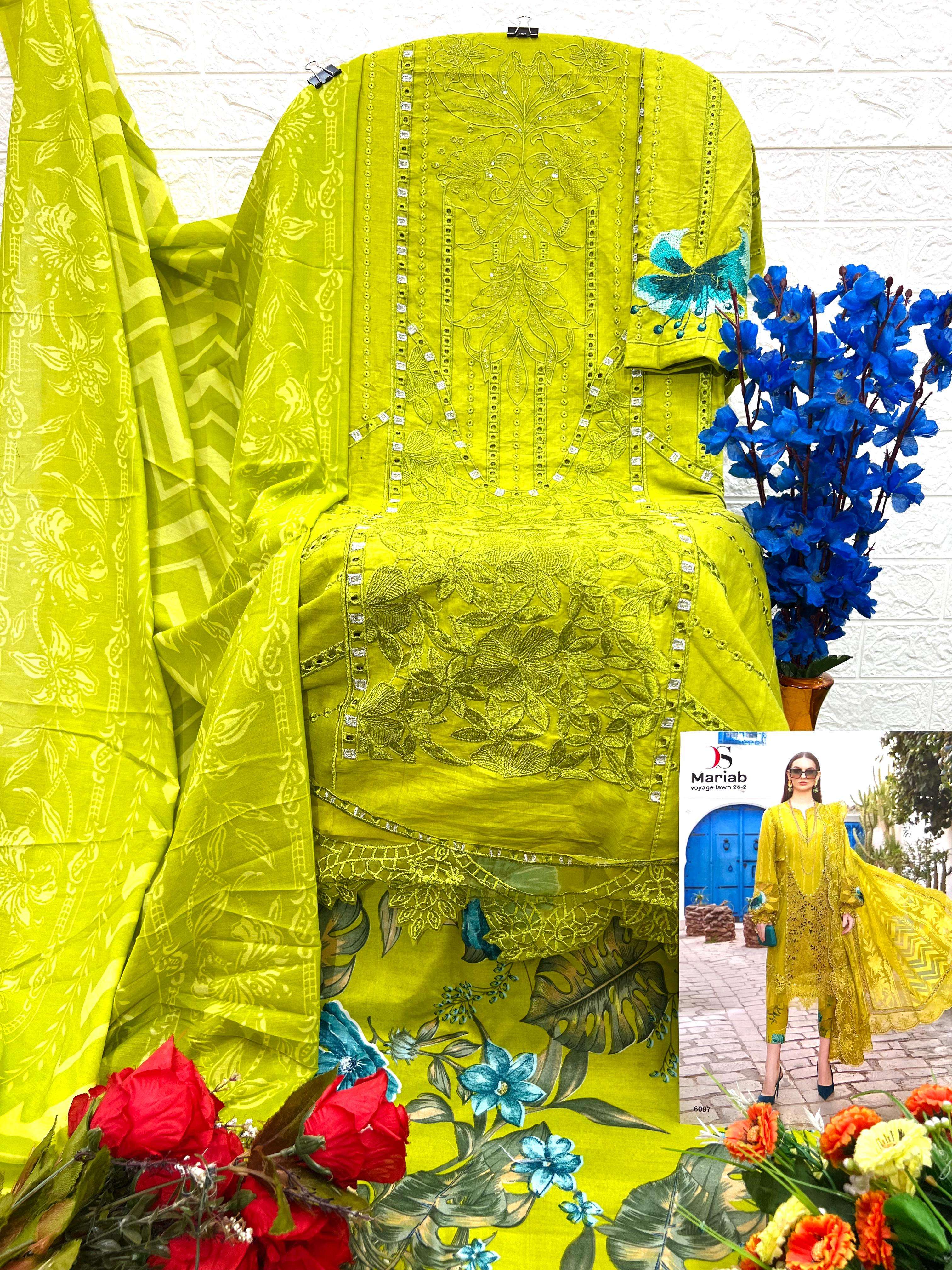 DEEPSY SUITS MARIA B VOYAGE LAWN 24 VOL 2 COTTON DESIGNER PAKISTANI SUIT