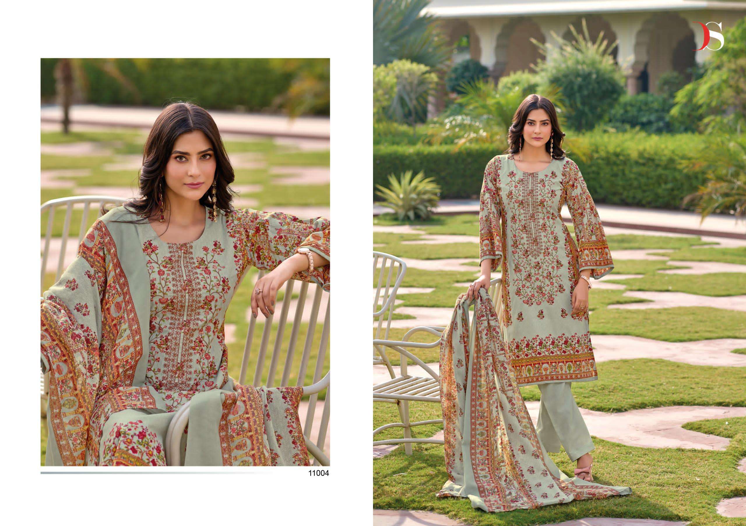 DEEPSY SUITS MEHER VOL 4 COTTON SELF EMBROIDERY WORK SUIT