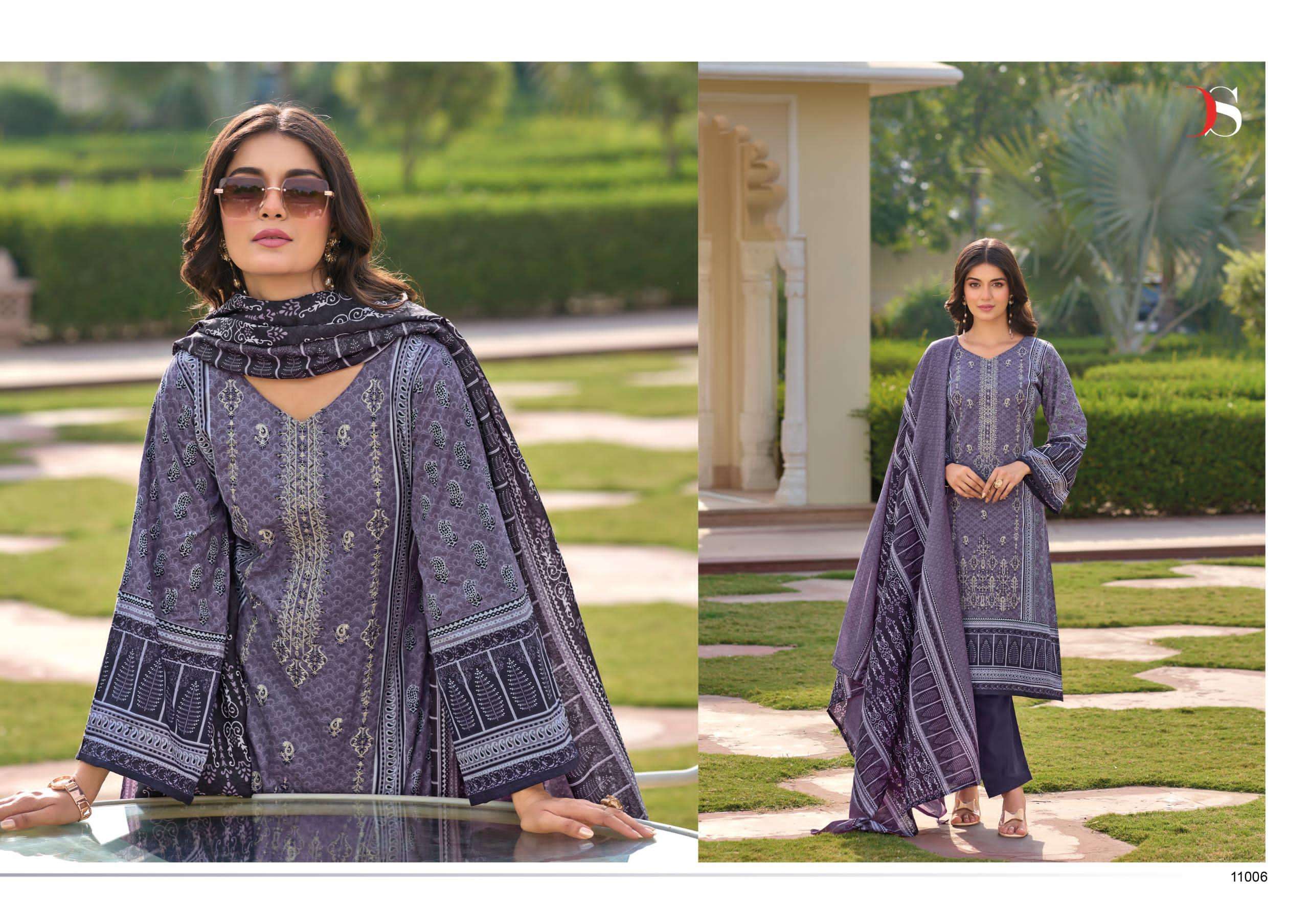DEEPSY SUITS MEHER VOL 4 COTTON SELF EMBROIDERY WORK SUIT