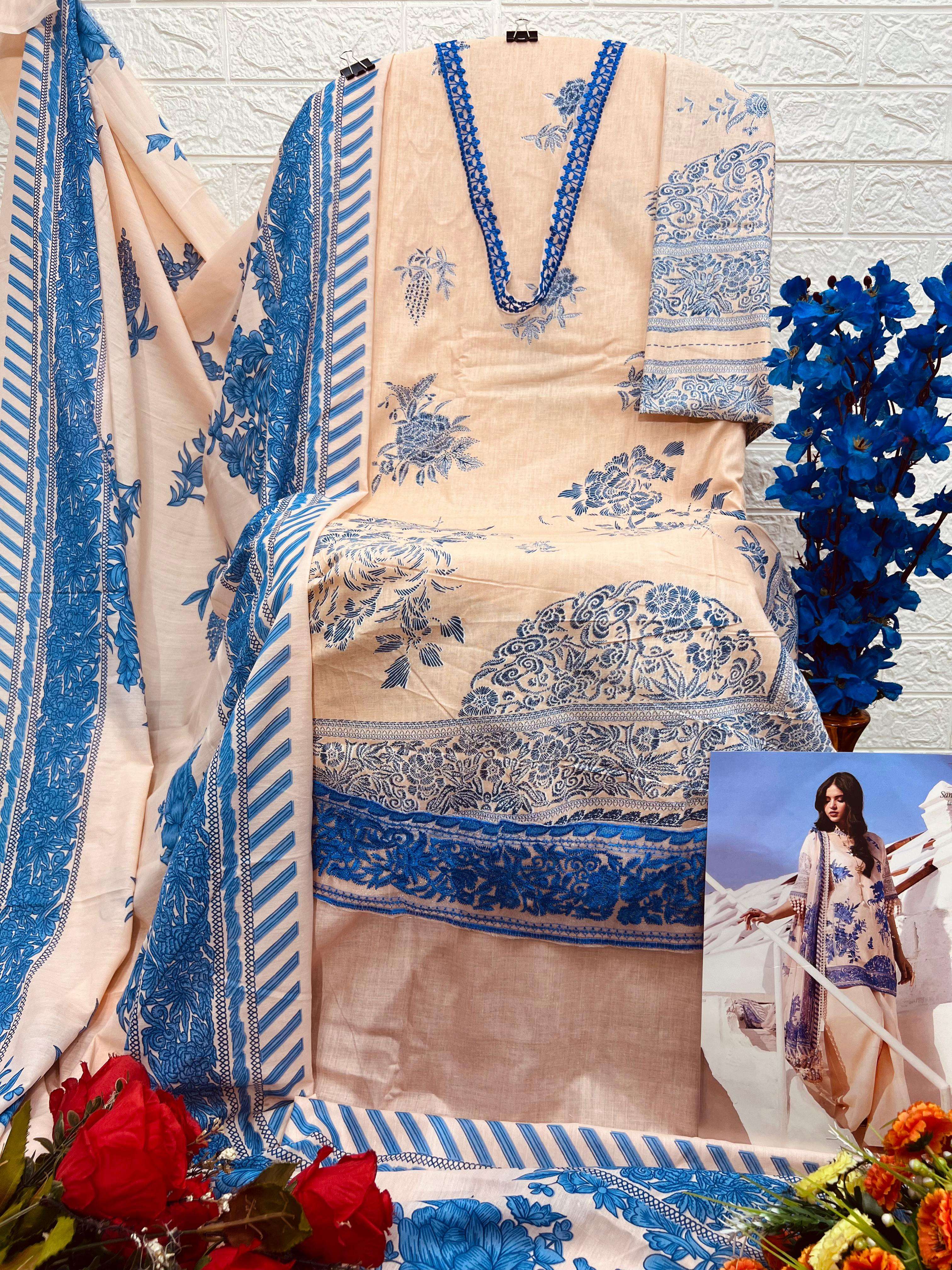 DEEPSY SUITS SANA SAFINAZ MUZLIN 24 VOL 2 COTTON SALWAR KAMEEZ 