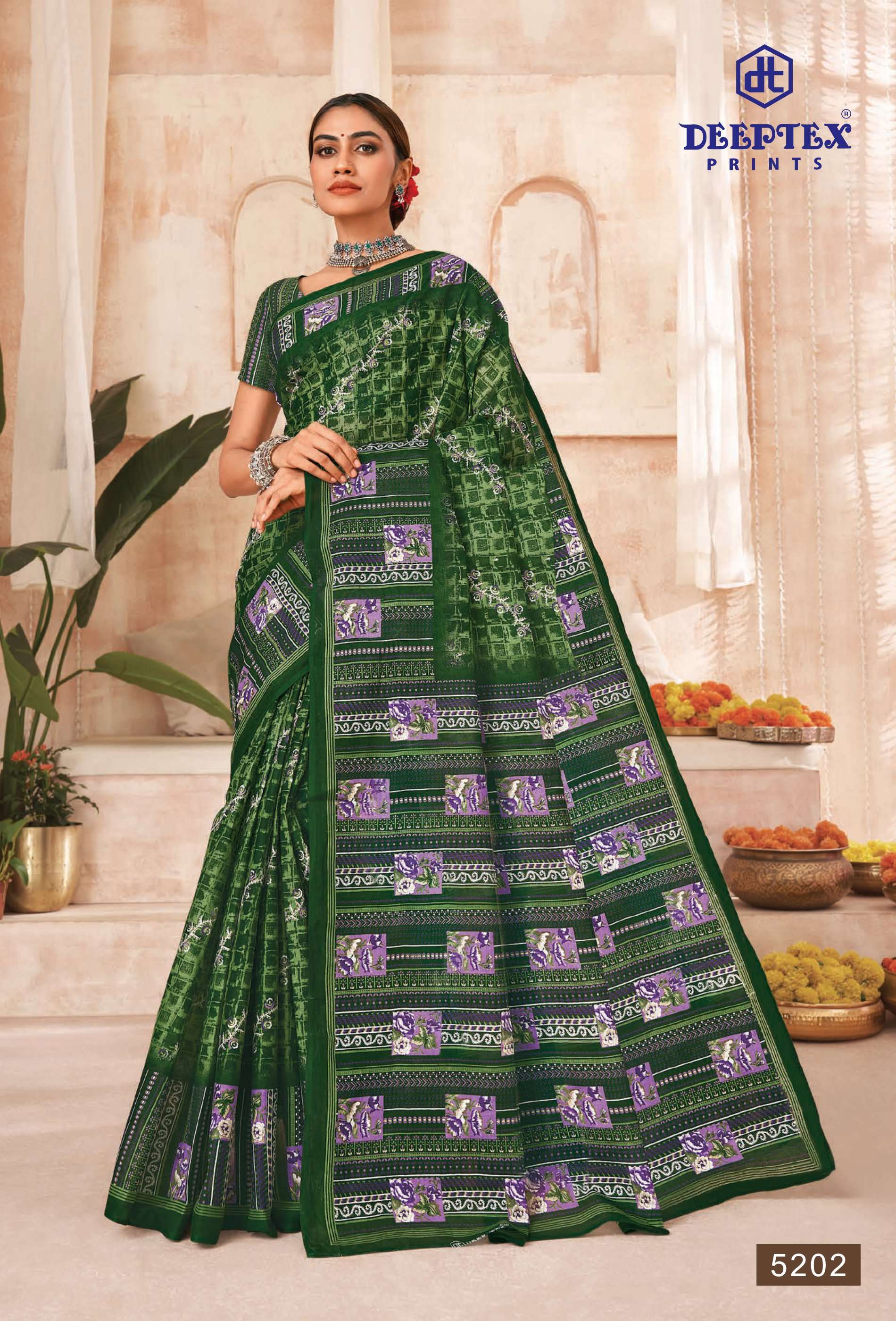 DEEPTEX PRINTS MOTHER INDIA VOL 41 COTTON PRINTED SAREE