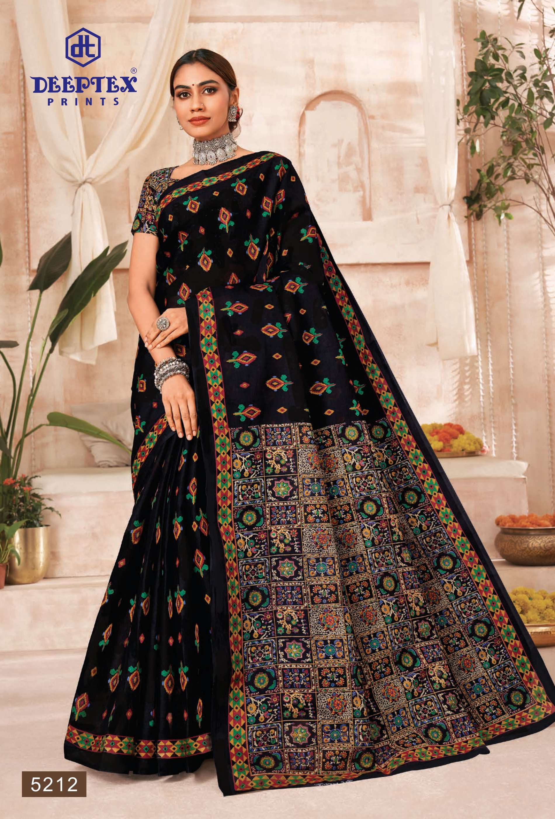 DEEPTEX PRINTS MOTHER INDIA VOL 41 COTTON PRINTED SAREE