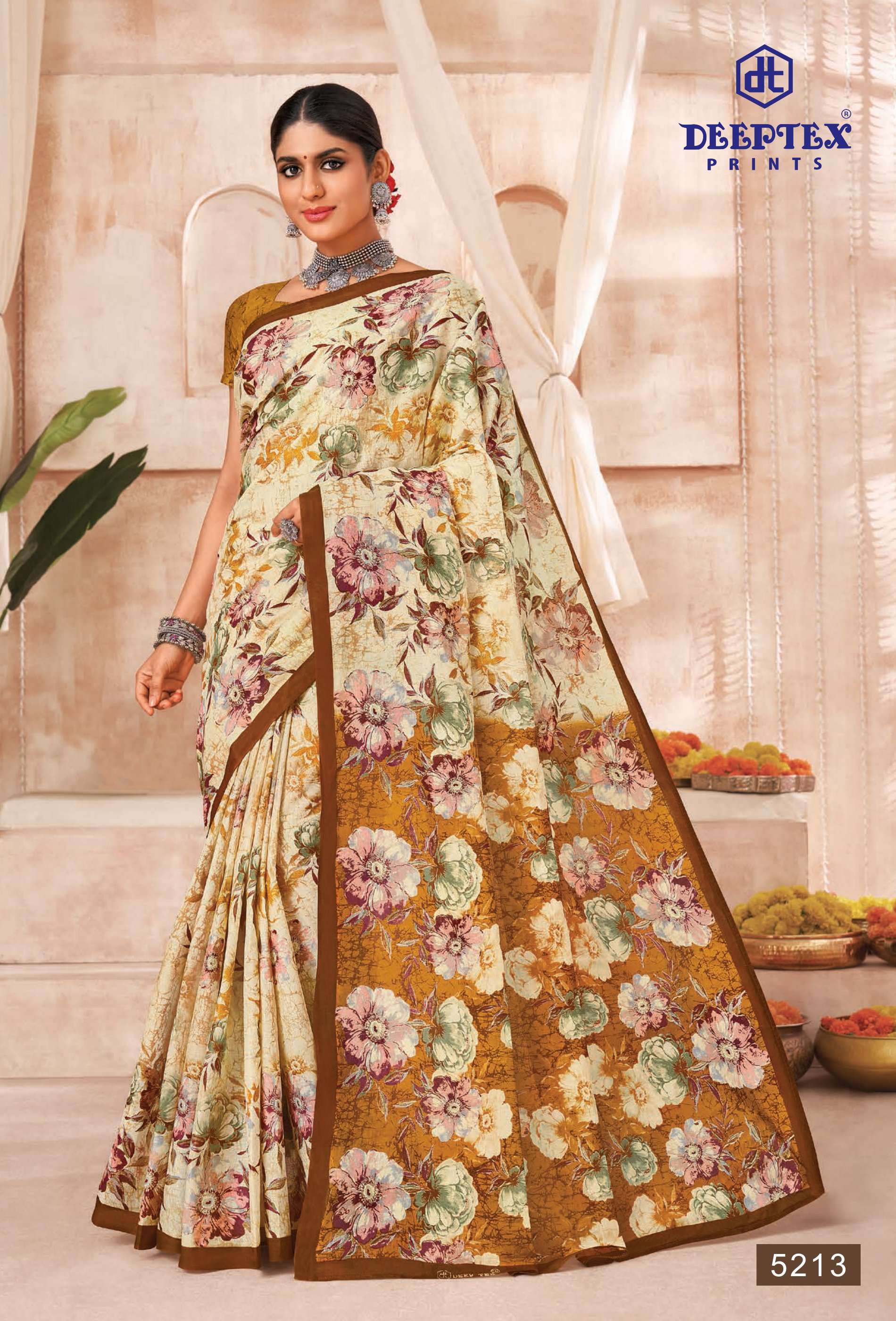 DEEPTEX PRINTS MOTHER INDIA VOL 41 COTTON PRINTED SAREE