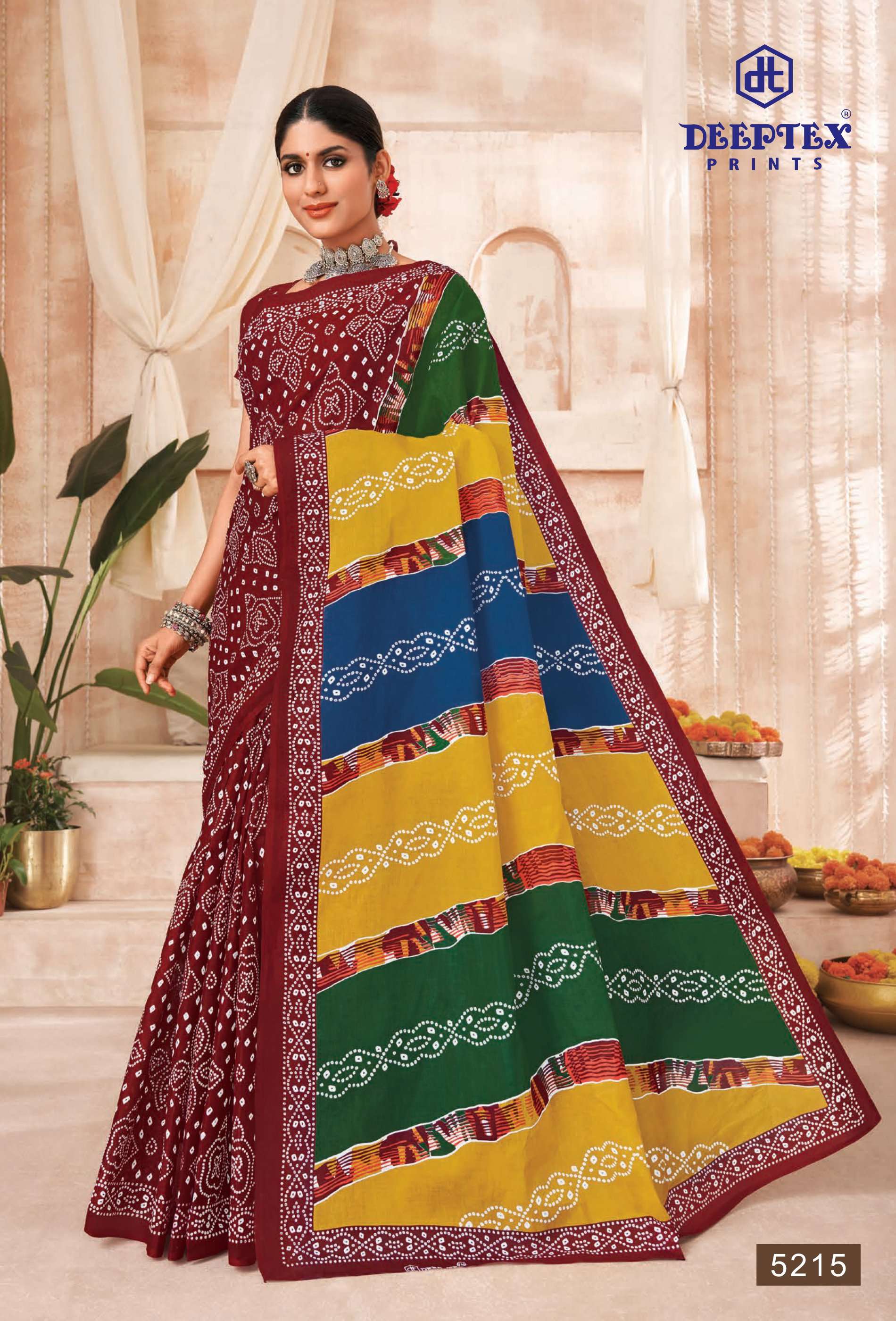 DEEPTEX PRINTS MOTHER INDIA VOL 41 COTTON PRINTED SAREE