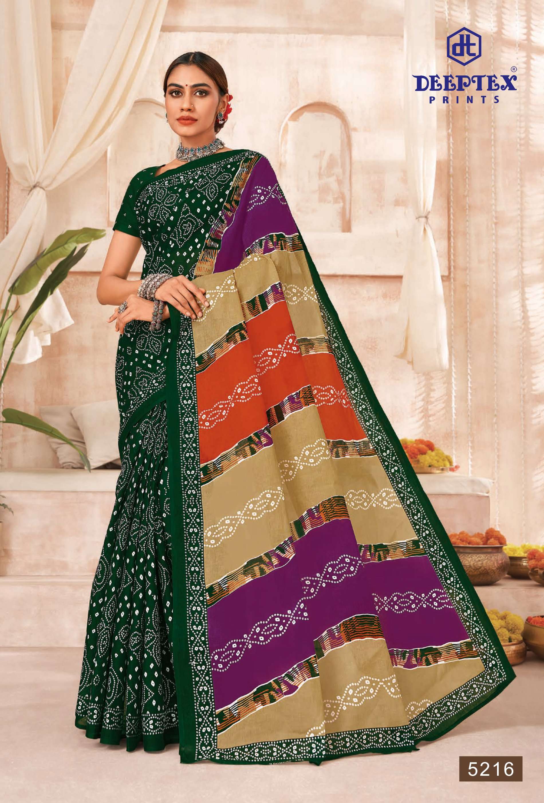 DEEPTEX PRINTS MOTHER INDIA VOL 41 COTTON PRINTED SAREE