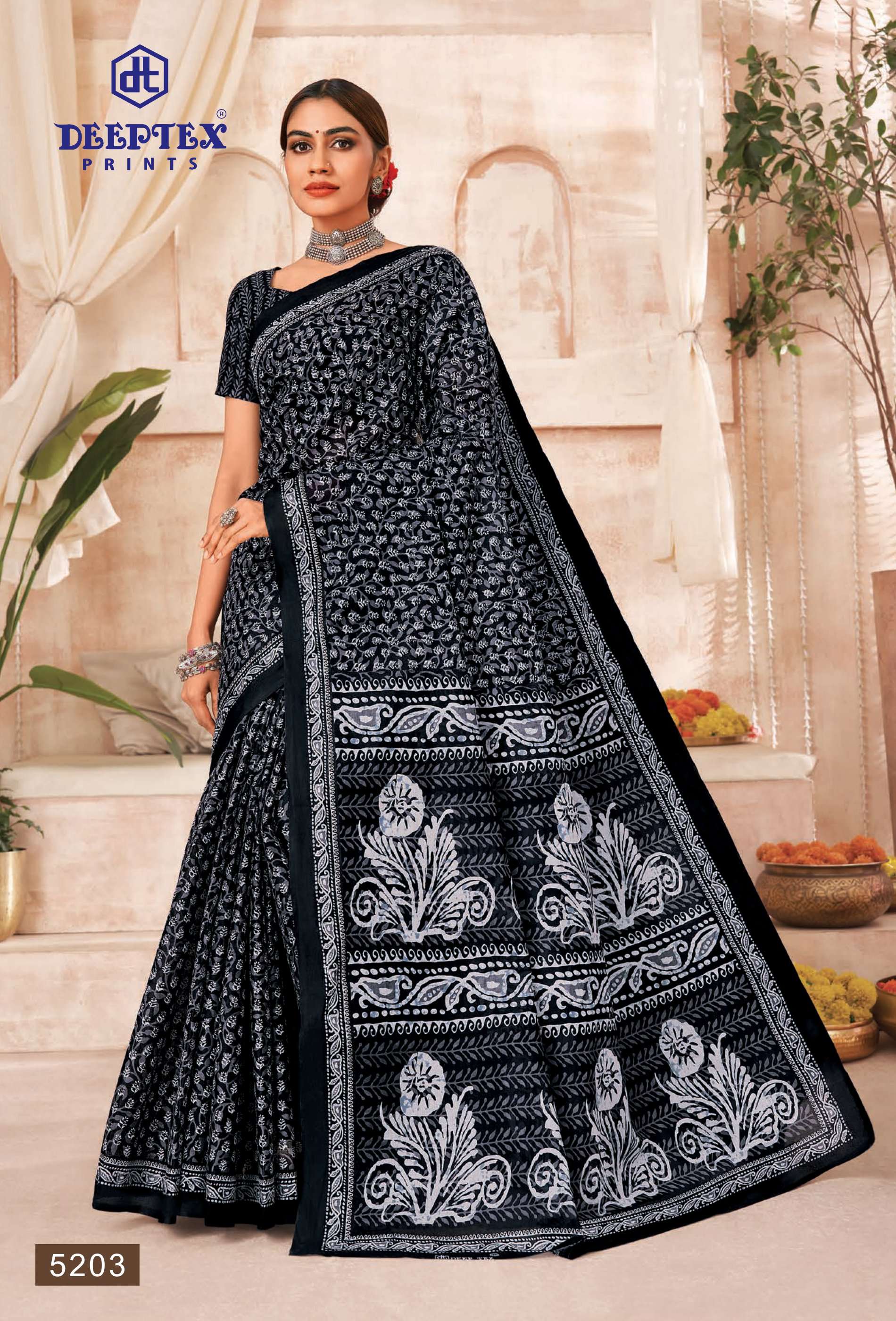 DEEPTEX PRINTS MOTHER INDIA VOL 41 COTTON PRINTED SAREE