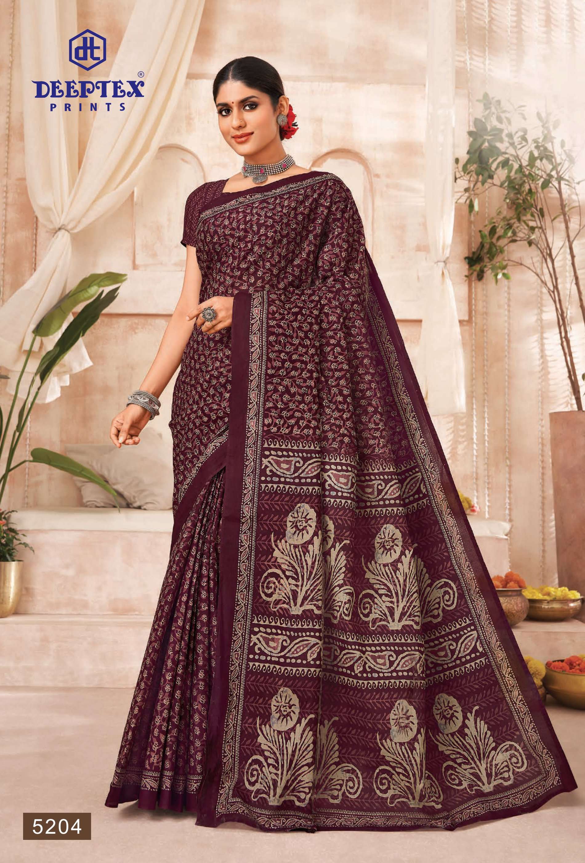 DEEPTEX PRINTS MOTHER INDIA VOL 41 COTTON PRINTED SAREE