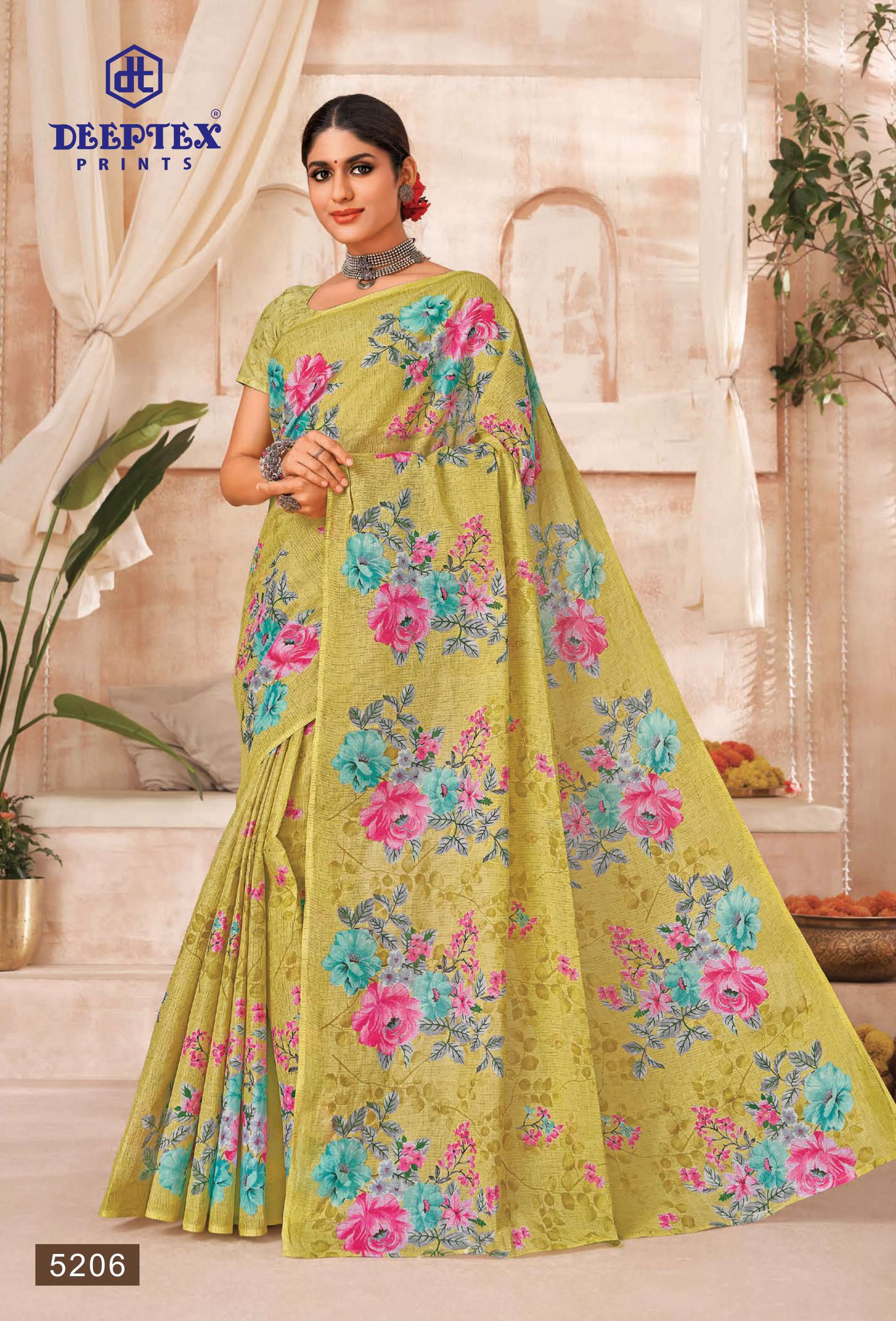 DEEPTEX PRINTS MOTHER INDIA VOL 41 COTTON PRINTED SAREE