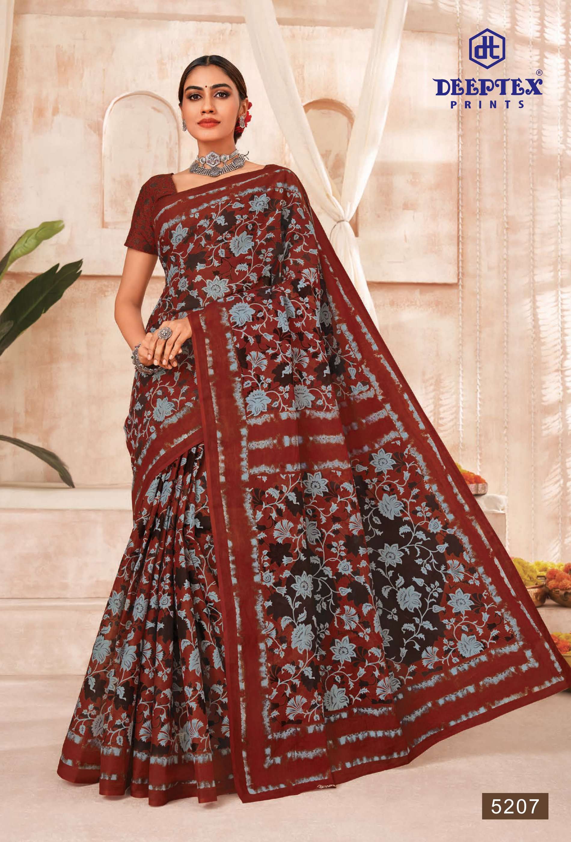 DEEPTEX PRINTS MOTHER INDIA VOL 41 COTTON PRINTED SAREE