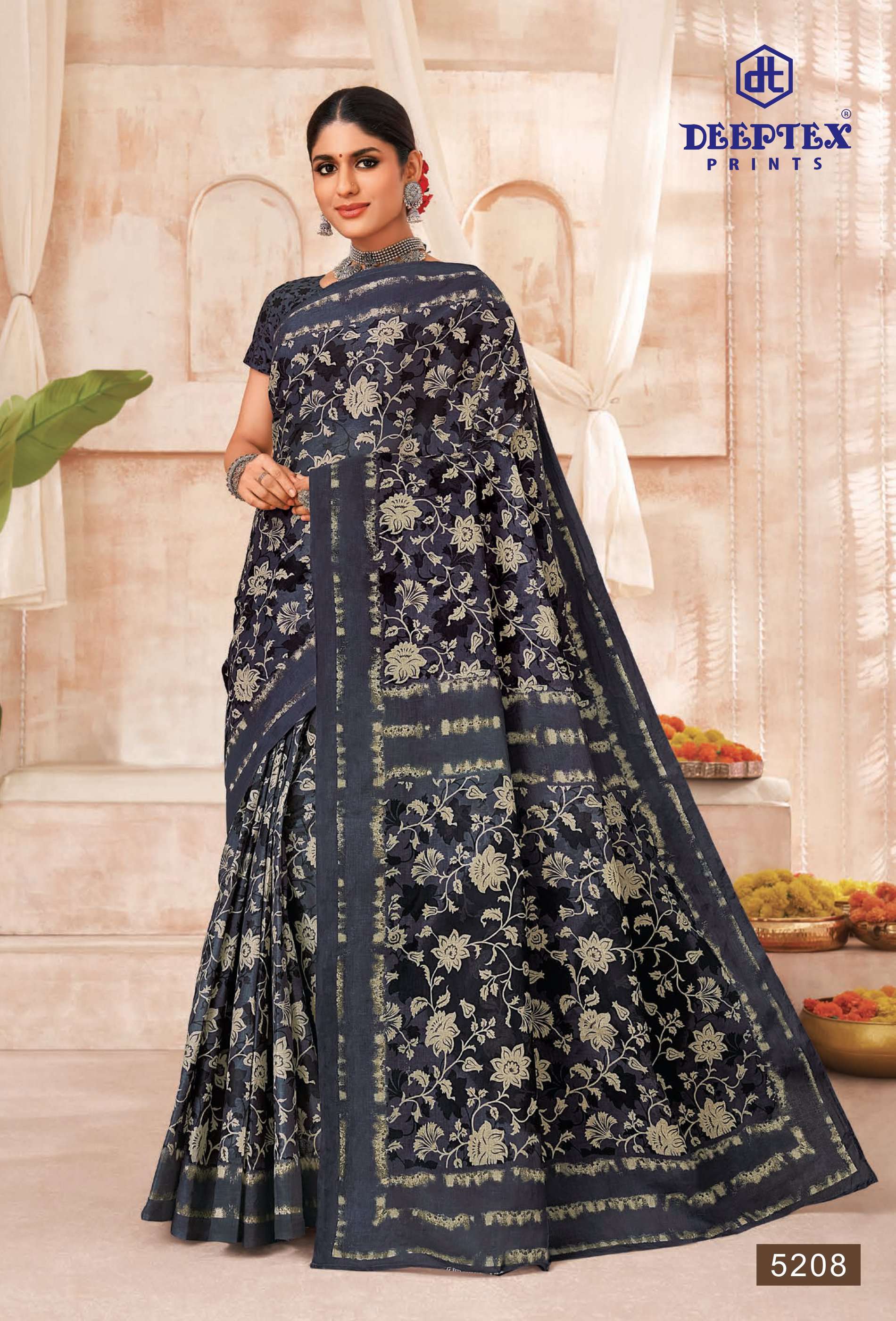 DEEPTEX PRINTS MOTHER INDIA VOL 41 COTTON PRINTED SAREE