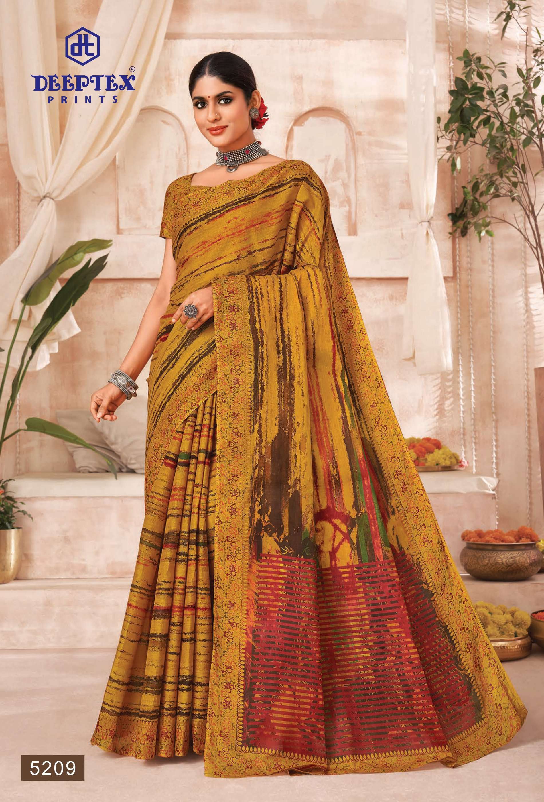 DEEPTEX PRINTS MOTHER INDIA VOL 41 COTTON PRINTED SAREE