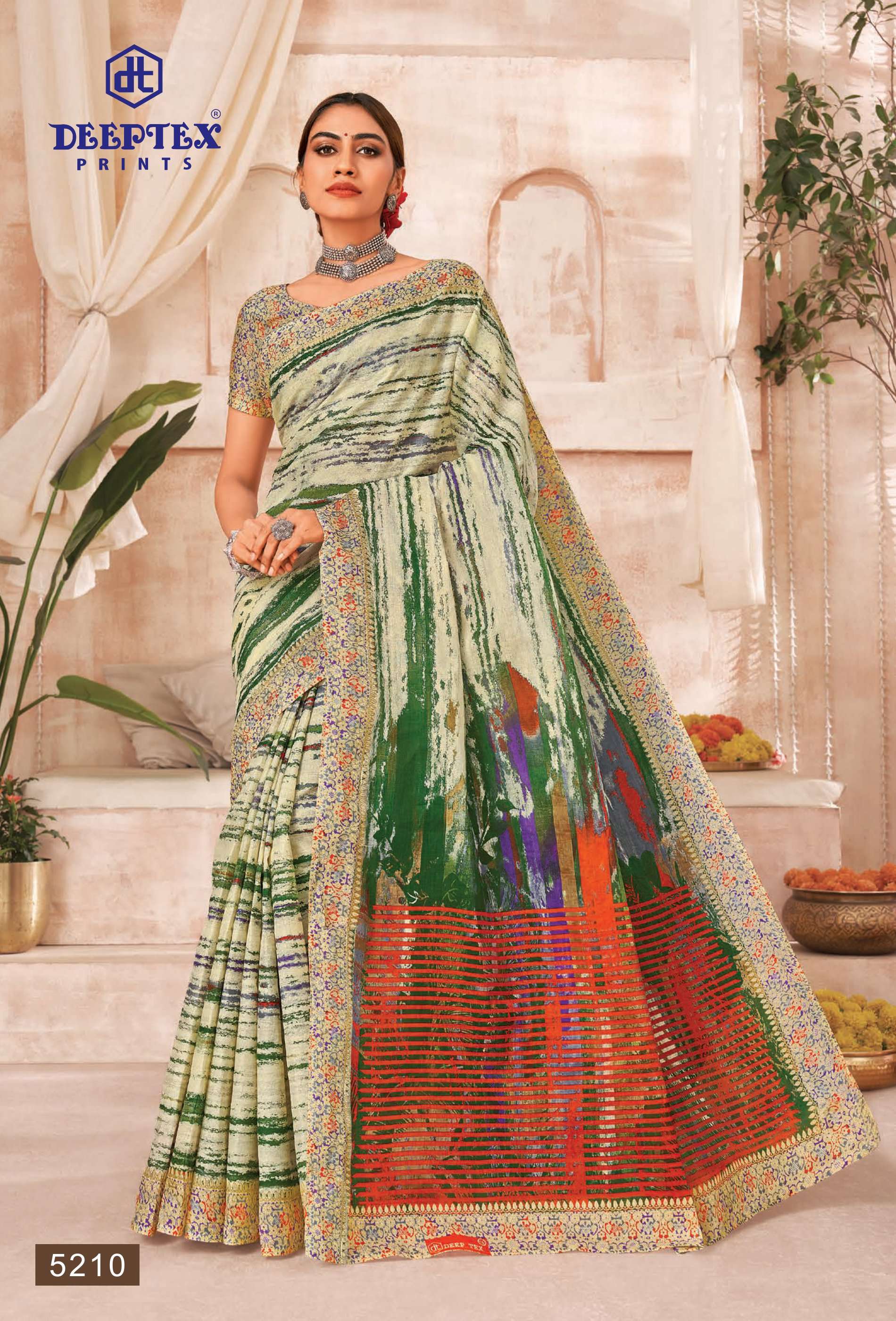 DEEPTEX PRINTS MOTHER INDIA VOL 41 COTTON PRINTED SAREE