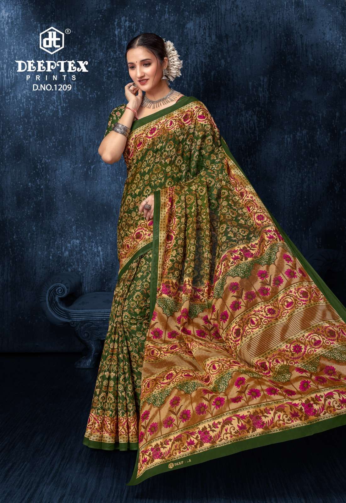 DEEPTEX PRINTS PRIME TIME VOL 12 COTTON PRINT SAREE