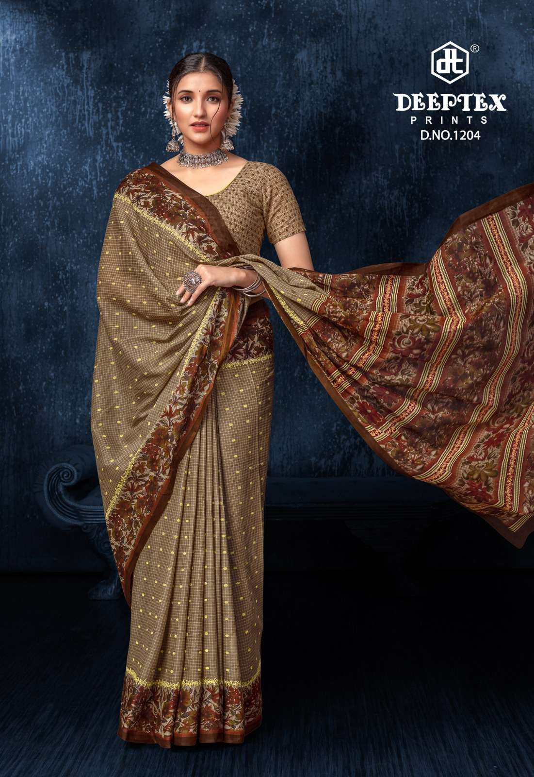 DEEPTEX PRINTS PRIME TIME VOL 12 COTTON PRINT SAREE