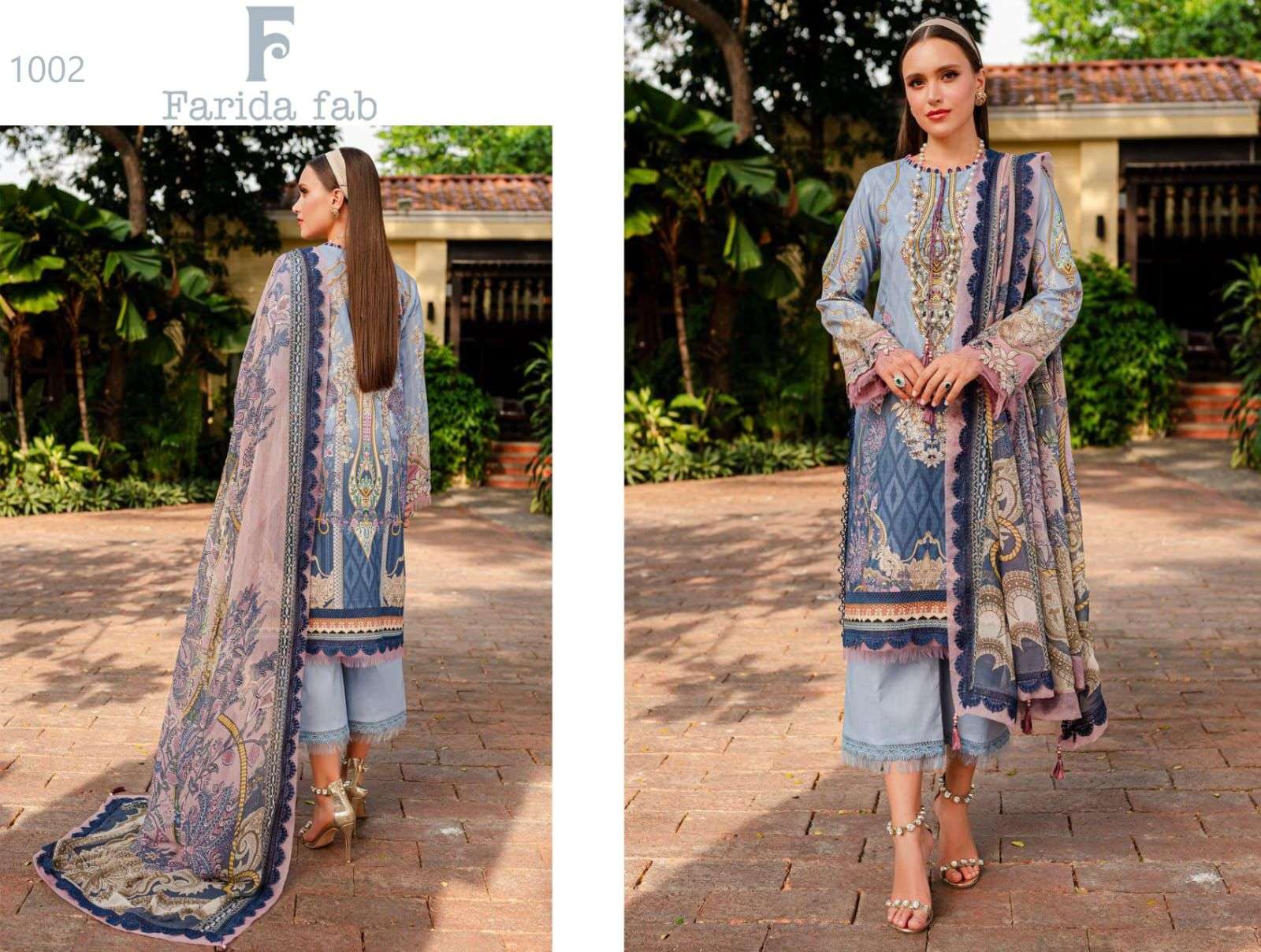 FARIDA FAB GULMOHAR COTTON DIGITAL PRINTS SUIT