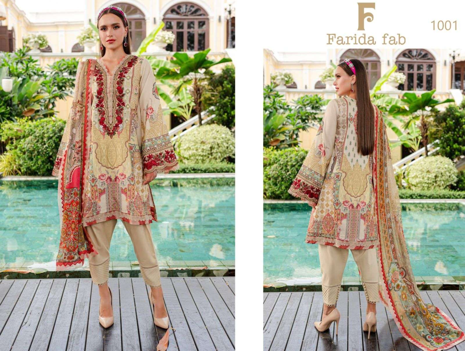 FARIDA FAB GULMOHAR COTTON DIGITAL PRINTS SUIT