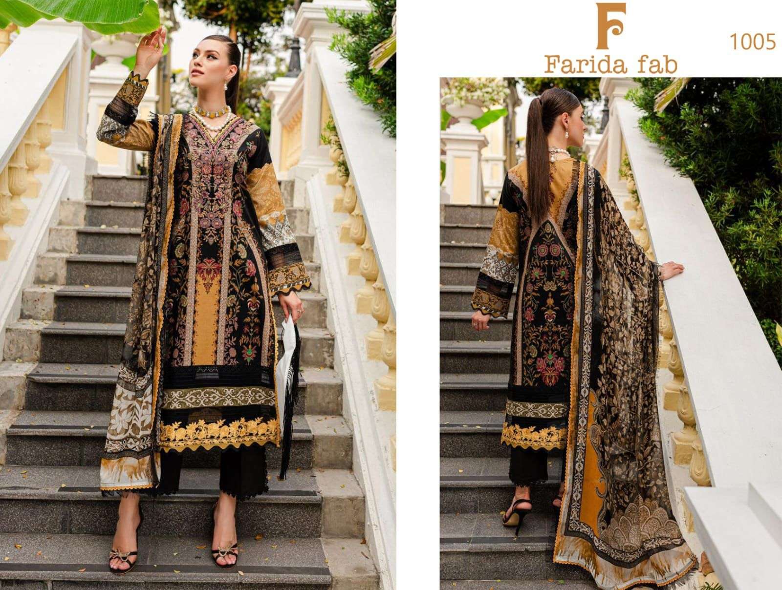 FARIDA FAB GULMOHAR COTTON DIGITAL PRINTS SUIT