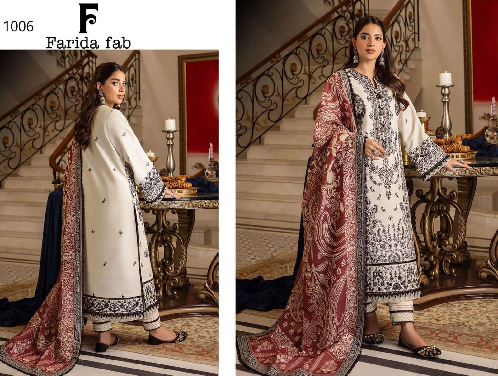 FARIDA FAB GULMOHAR COTTON DIGITAL PRINTS SUIT