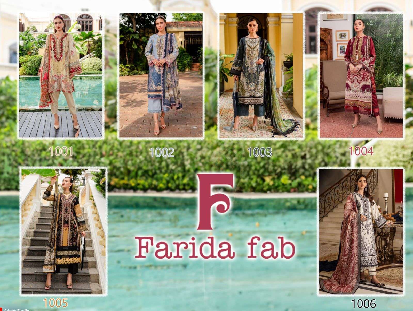 FARIDA FAB GULMOHAR COTTON DIGITAL PRINTS SUIT