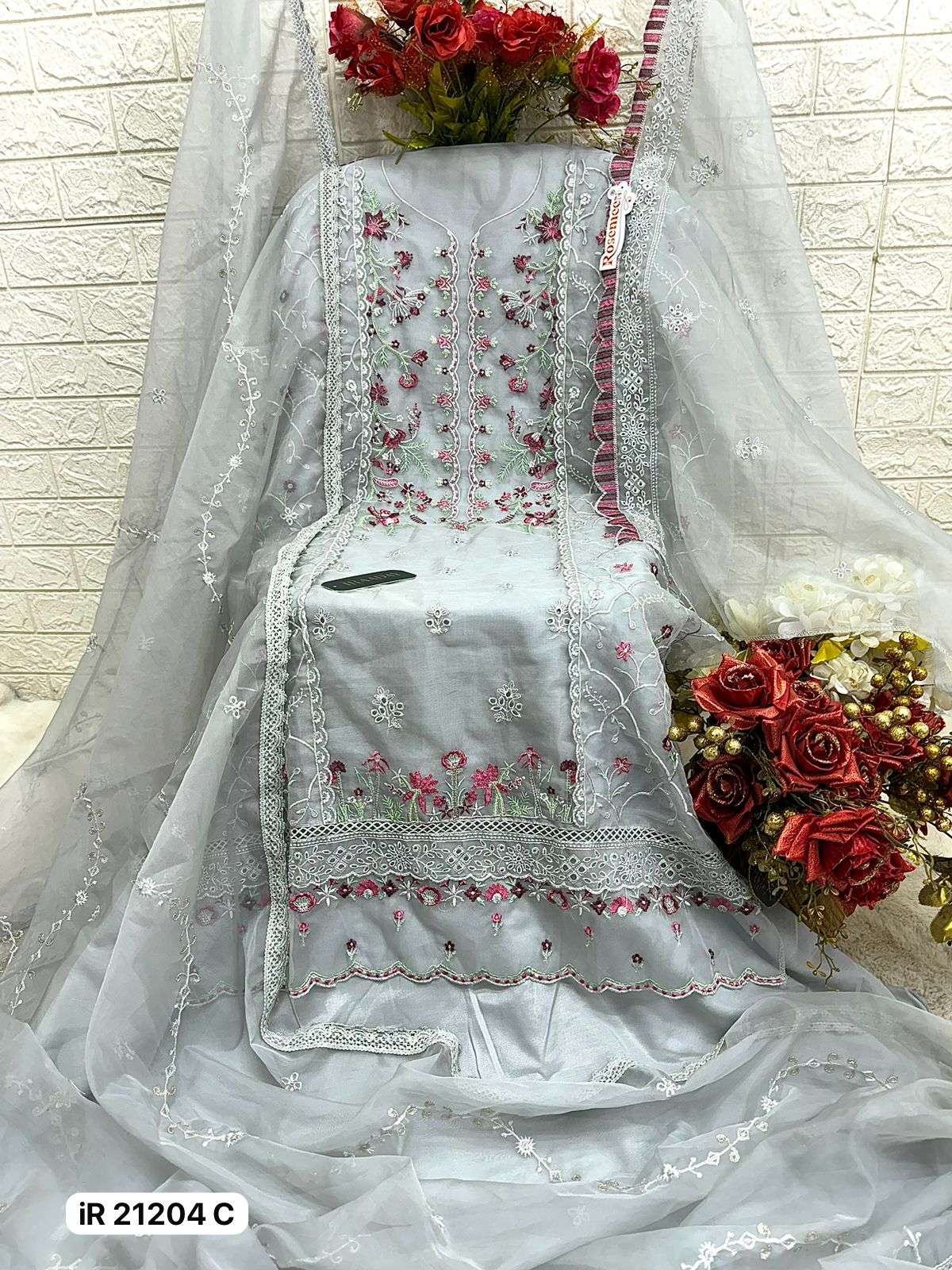 FEPIC iRAADAY IR 21024 ORGANZA FANCY EMBROIDERY DESIGNER SUIT