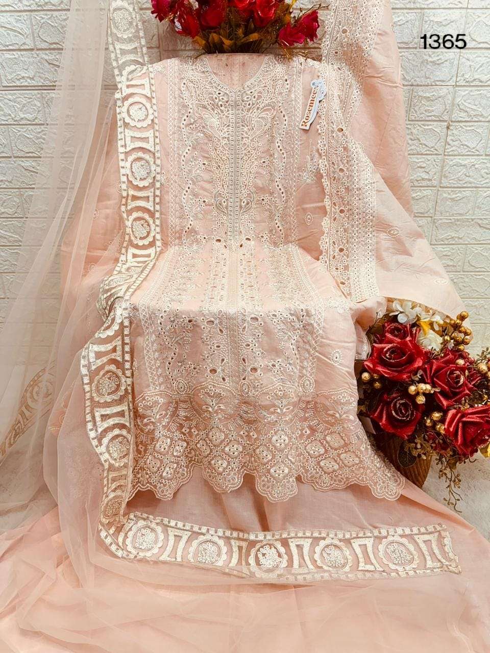 FEPIC ROSEMEEN C 1365 COTTON EMBROIDERED SUIT