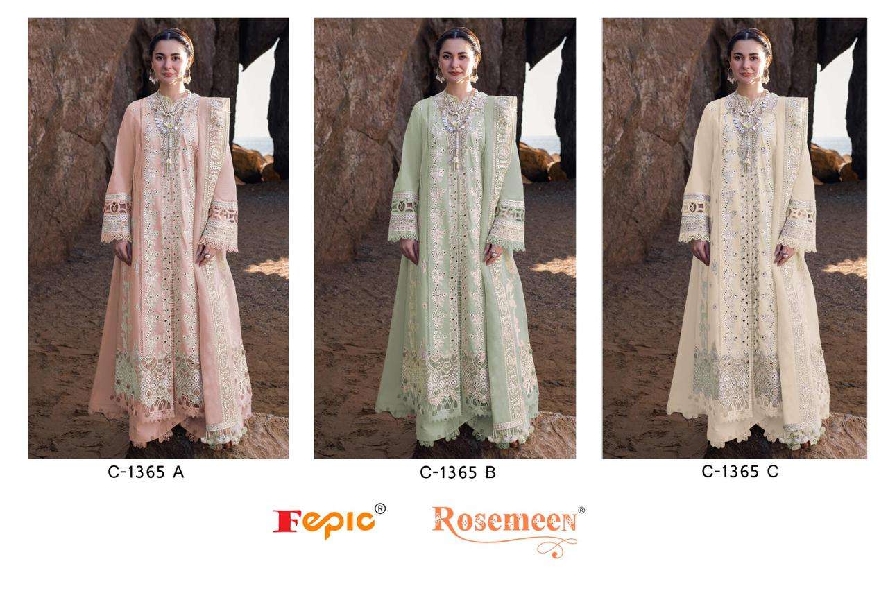 FEPIC ROSEMEEN C 1365 COTTON EMBROIDERED SUIT