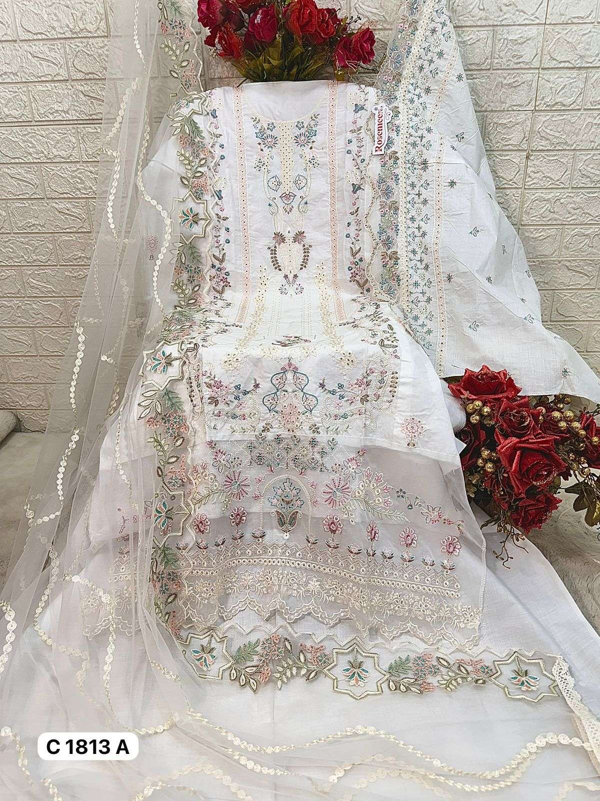 FEPIC ROSEMEEN C 1813 COTTON EMBROIDERED PAKISTANI SUIT
