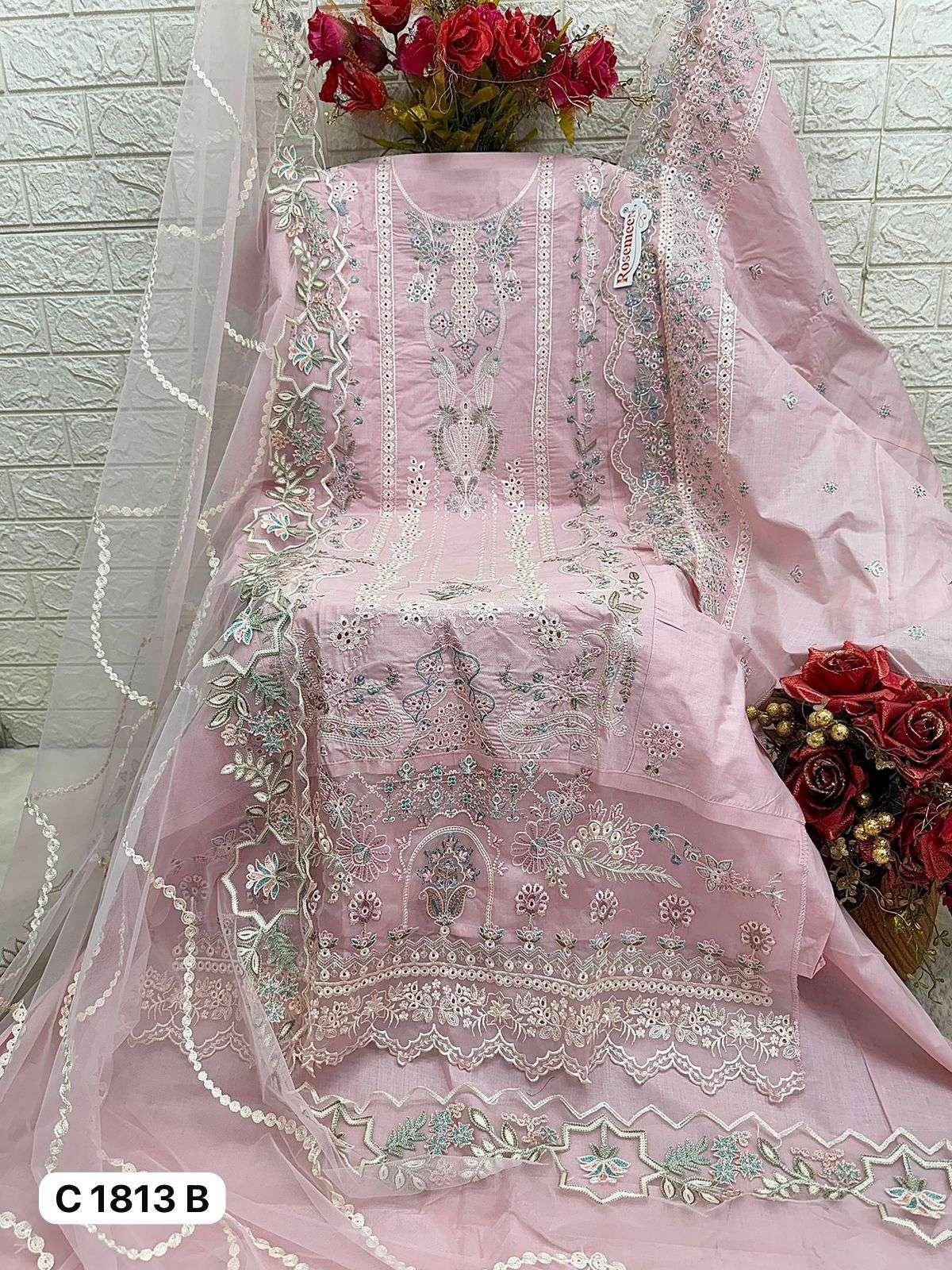 FEPIC ROSEMEEN C 1813 COTTON EMBROIDERED PAKISTANI SUIT