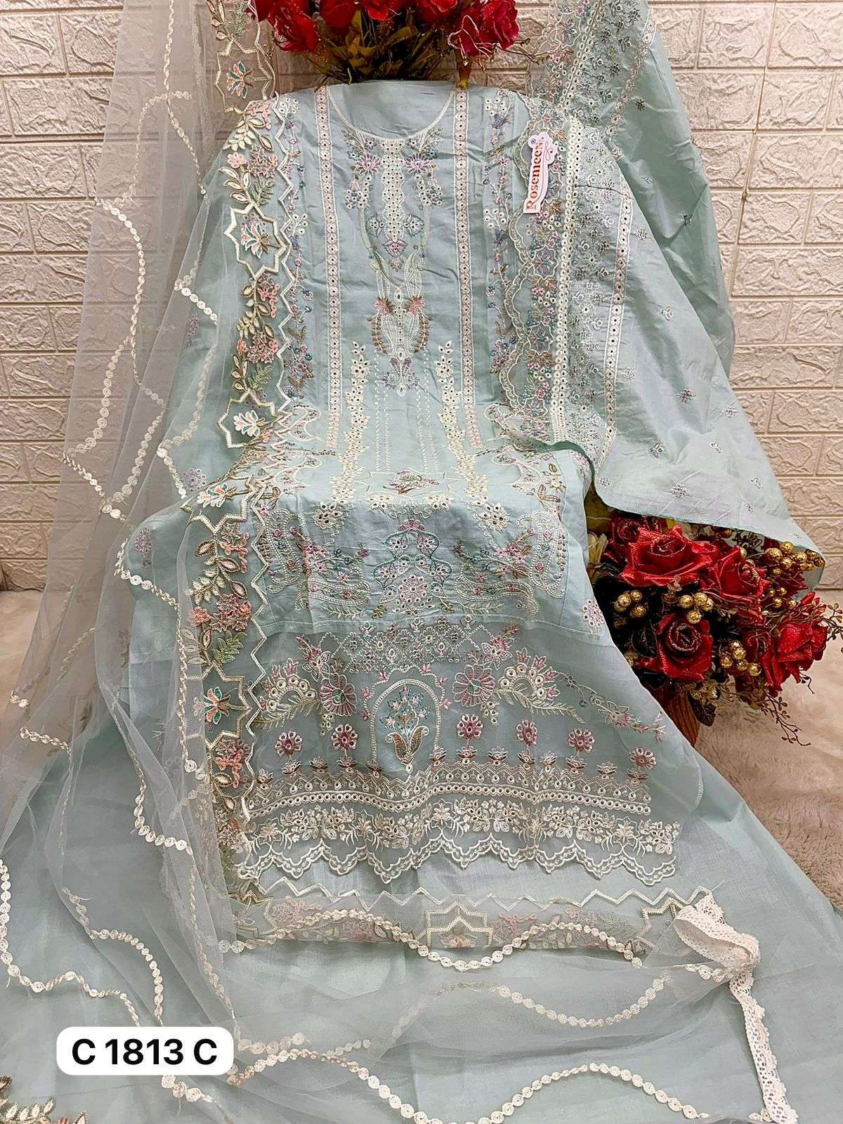 FEPIC ROSEMEEN C 1813 COTTON EMBROIDERED PAKISTANI SUIT