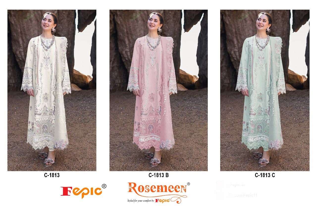 FEPIC ROSEMEEN C 1813 COTTON EMBROIDERED PAKISTANI SUIT