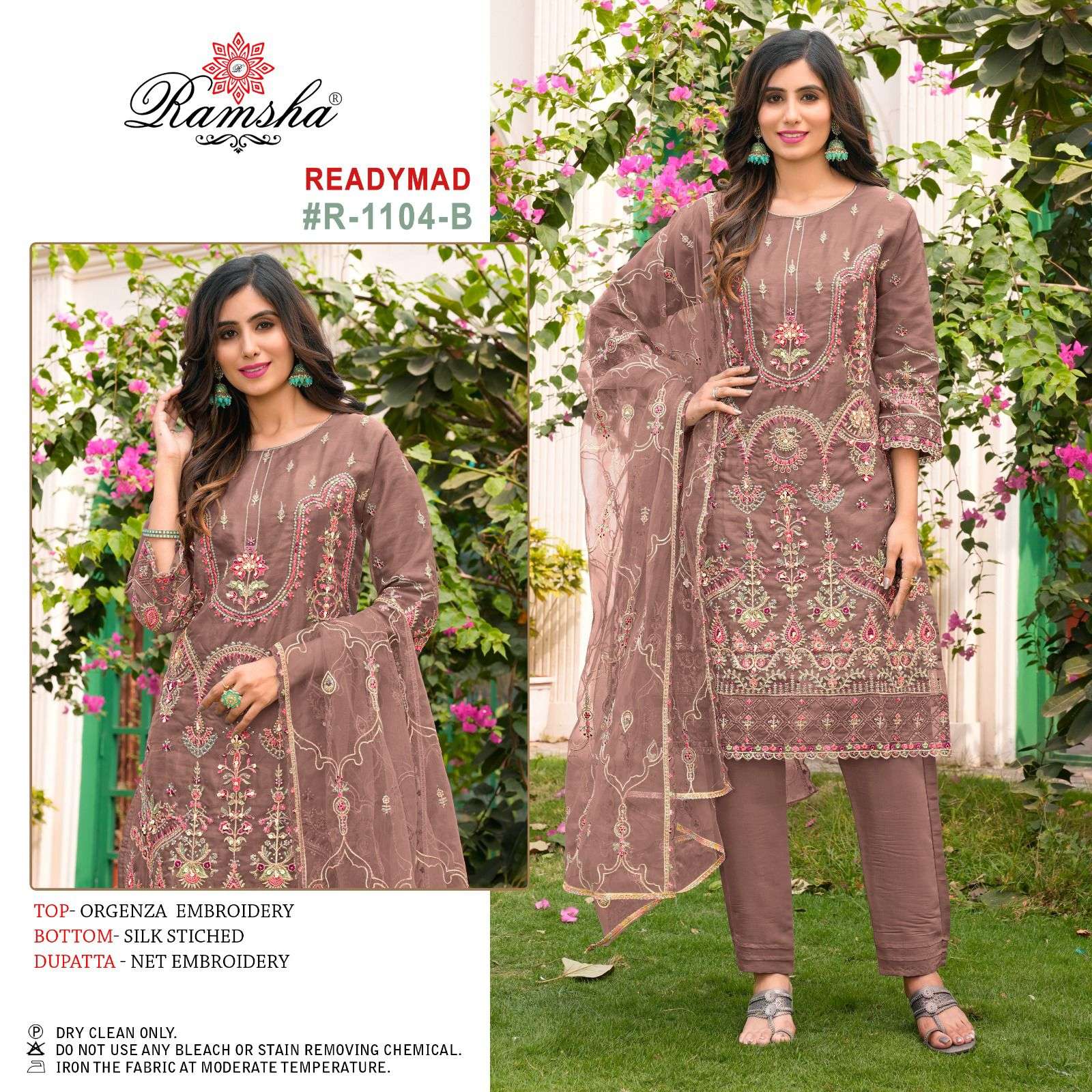 FEPIC ROSEMEEN R 1104 ORGANZA EMBROIDERY DESIGNER SUIT