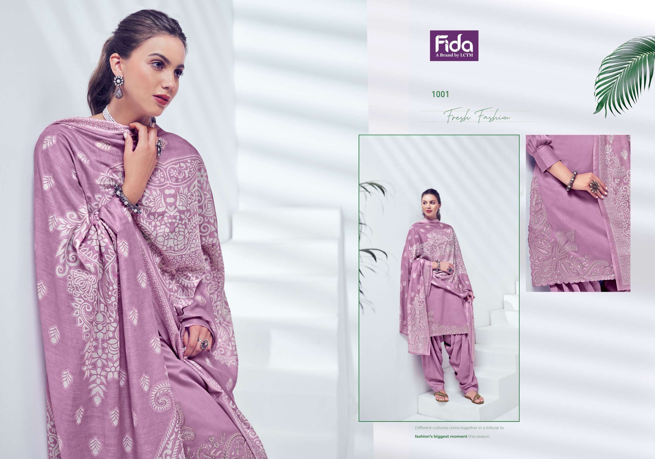 FIDA NYURA SATIN COTTON PREMIUM EMBROIDERY WORK SUIT