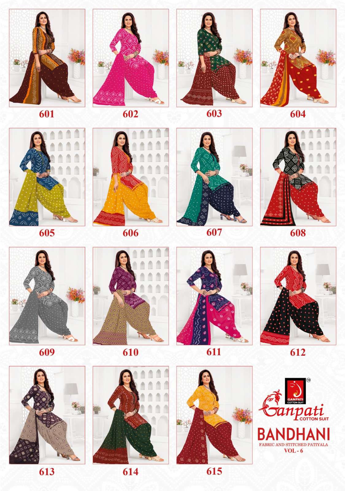GANPATI BANDHANI VOL 15 COTTON PRINTED SALWAR SUIT