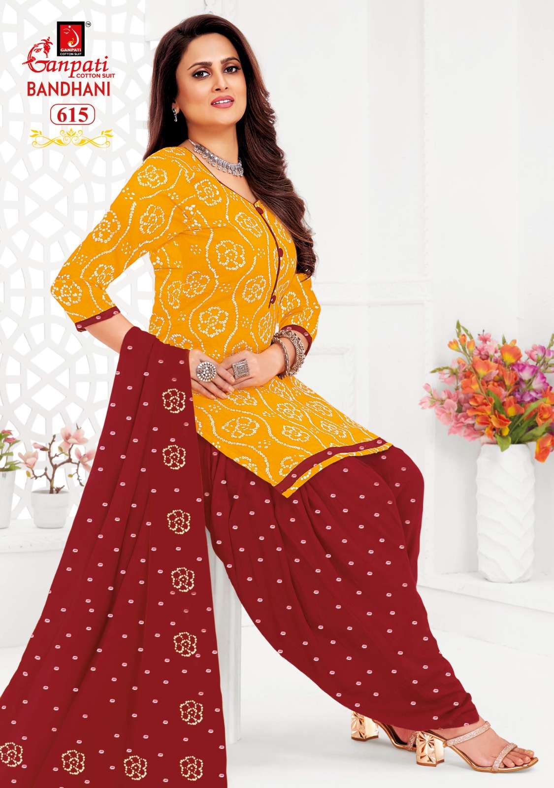 GANPATI BANDHANI VOL 15 COTTON PRINTED SALWAR SUIT