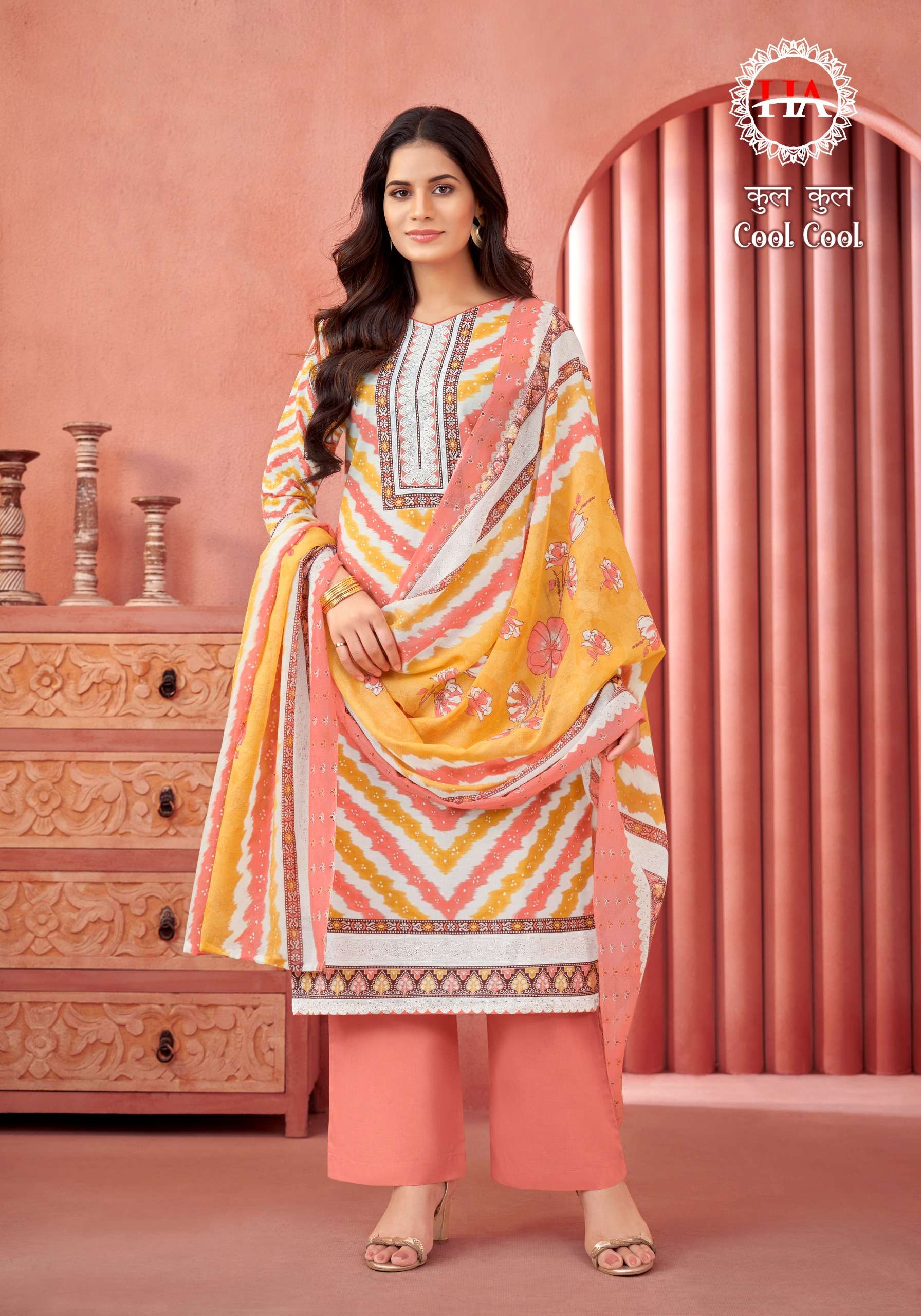 HARSHIT FASHION HUB COOL COOL COTTON FANCY PRINT SALWAR SUIT