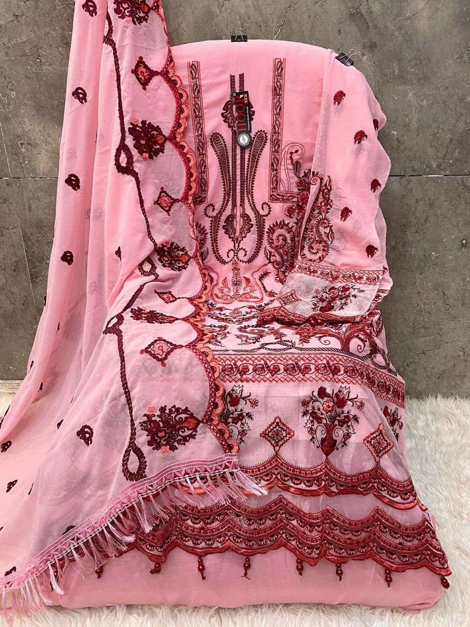 HOOR TEX H 193 GEORGETTE FANCY DESIGNER SUIT