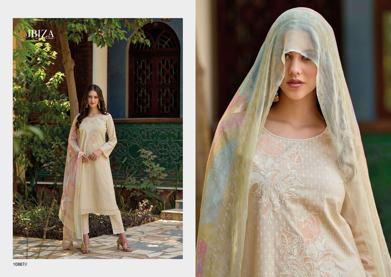 IBIZA GUCCI LAWN COTTON PRINT WITH FANCY EMBROIDERY SUIT