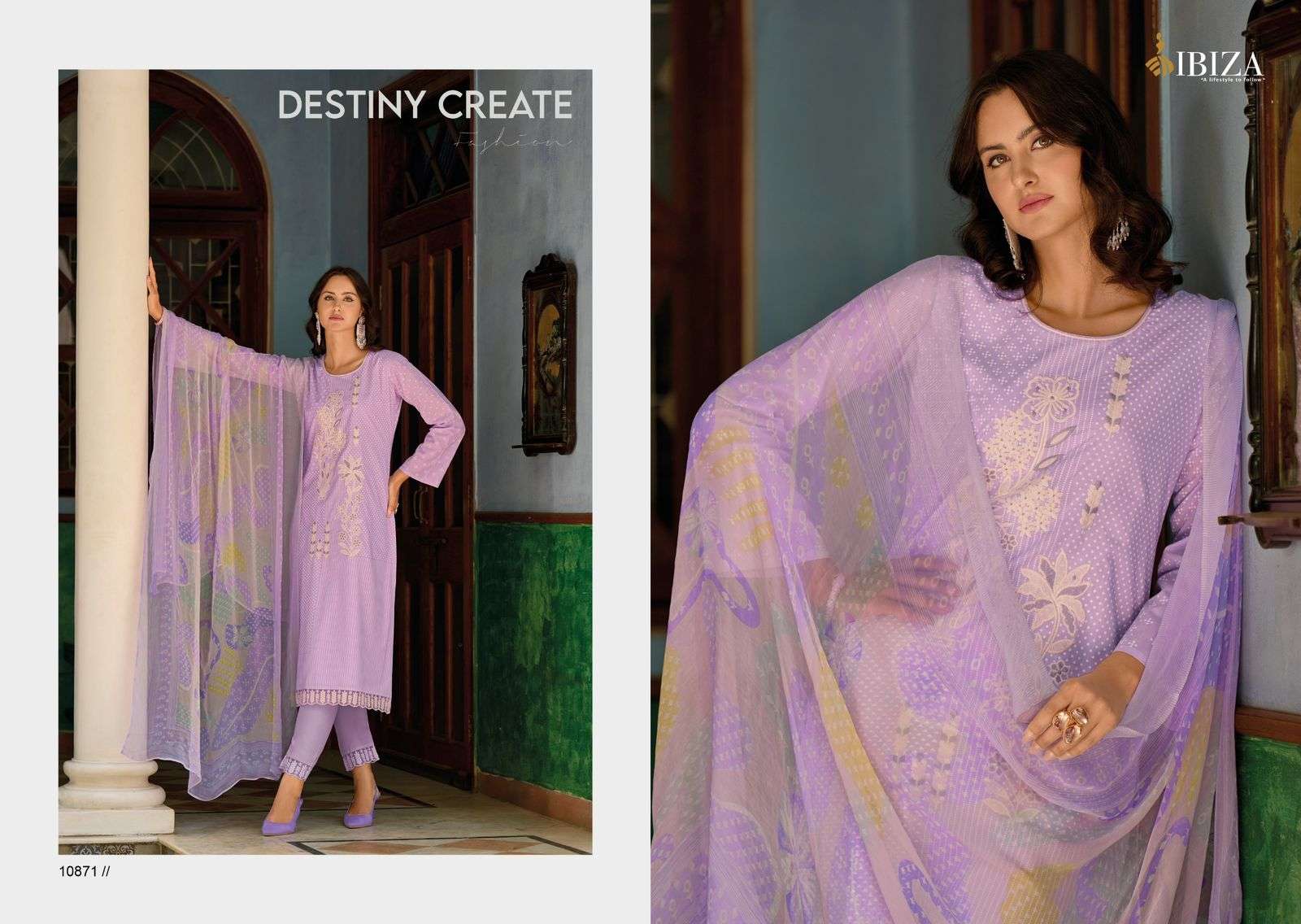 IBIZA GUCCI LAWN COTTON PRINT WITH FANCY EMBROIDERY SUIT