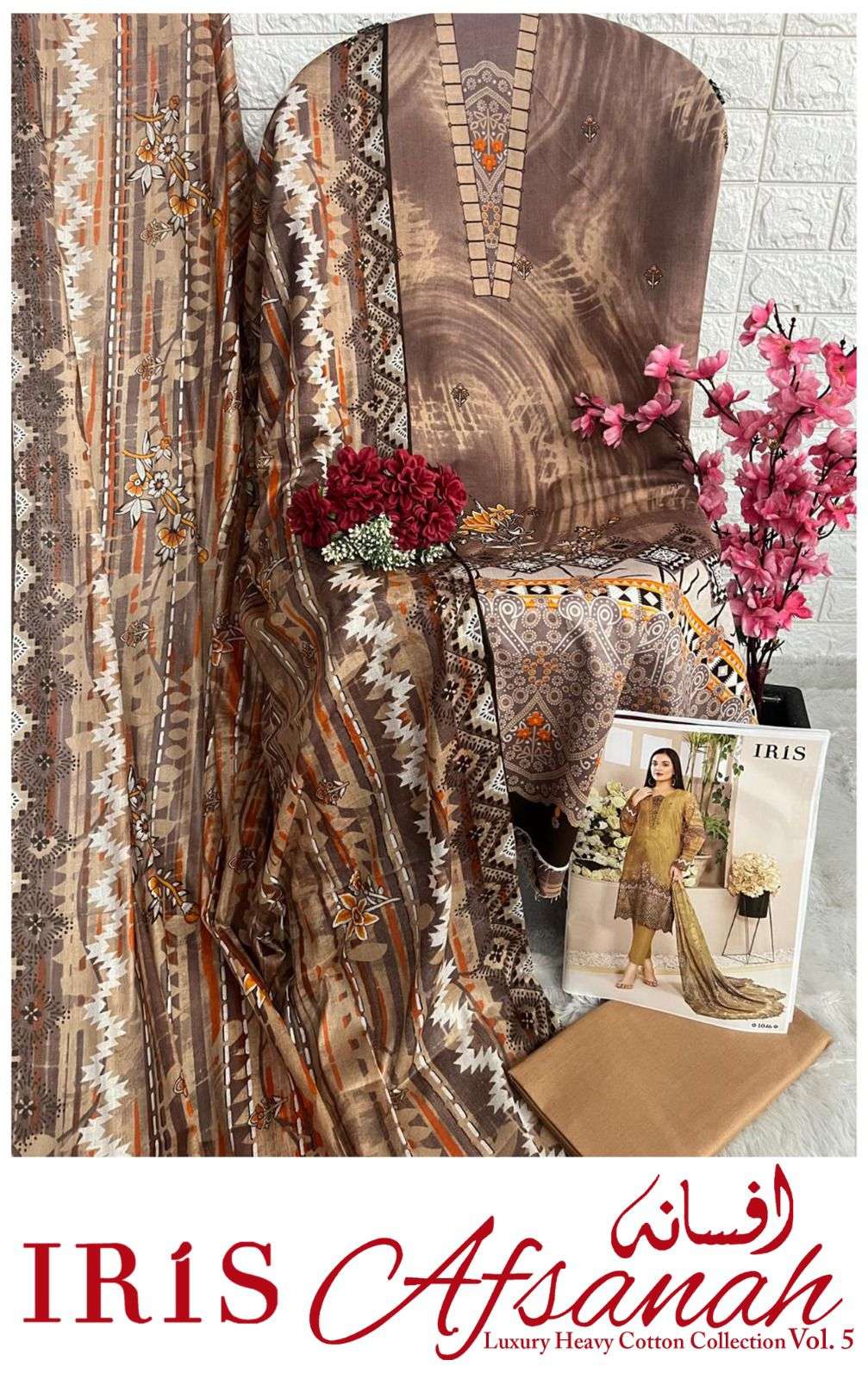 IRIS AFSANAH VOL 5 COTTON DIGITAL PRINT SUIT
