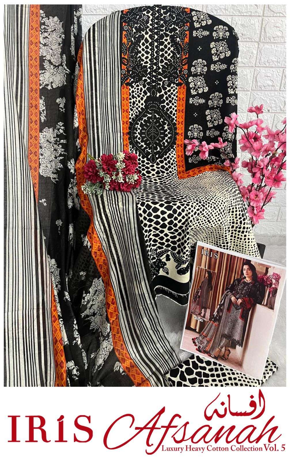 IRIS AFSANAH VOL 5 COTTON DIGITAL PRINT SUIT
