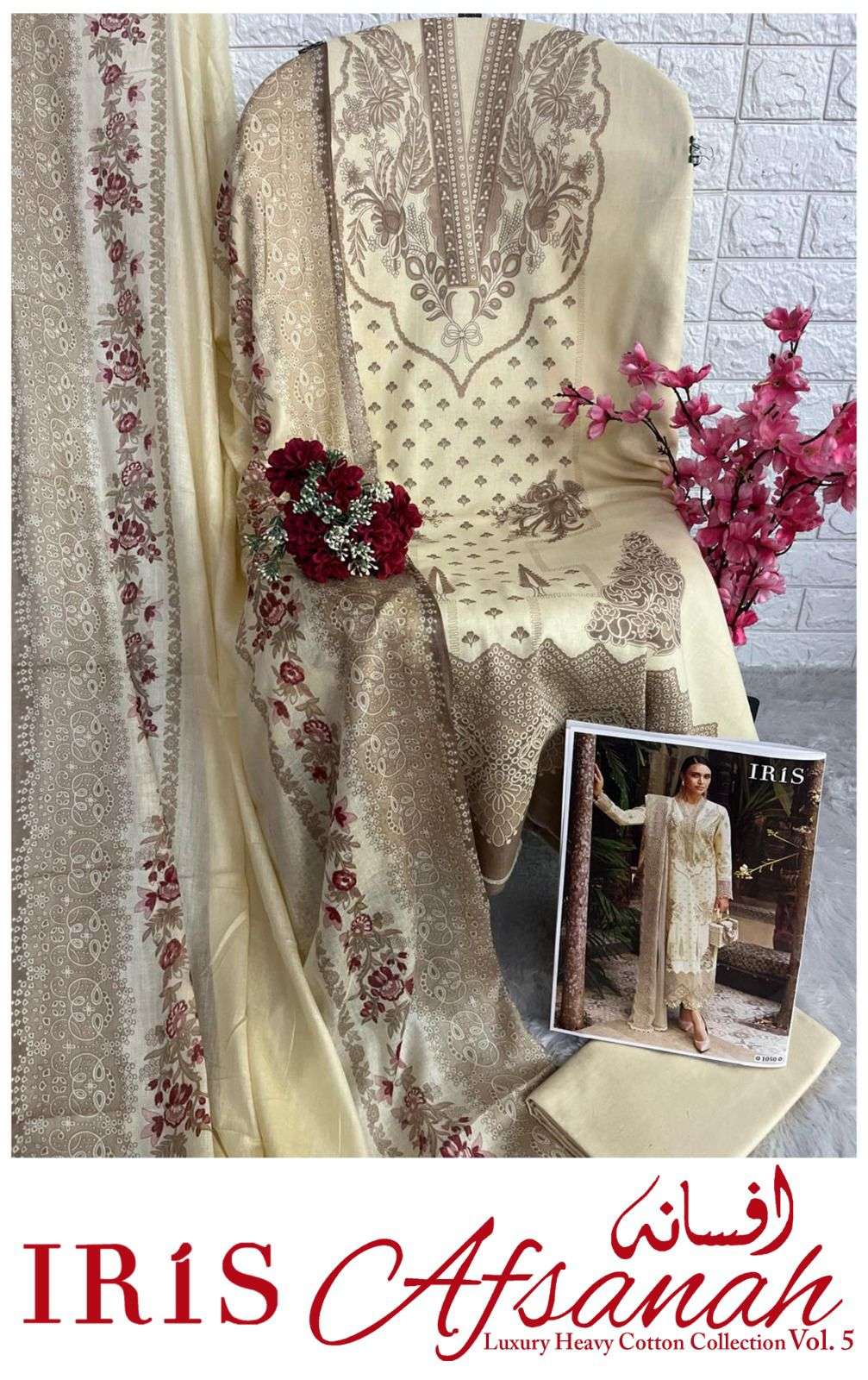 IRIS AFSANAH VOL 5 COTTON DIGITAL PRINT SUIT